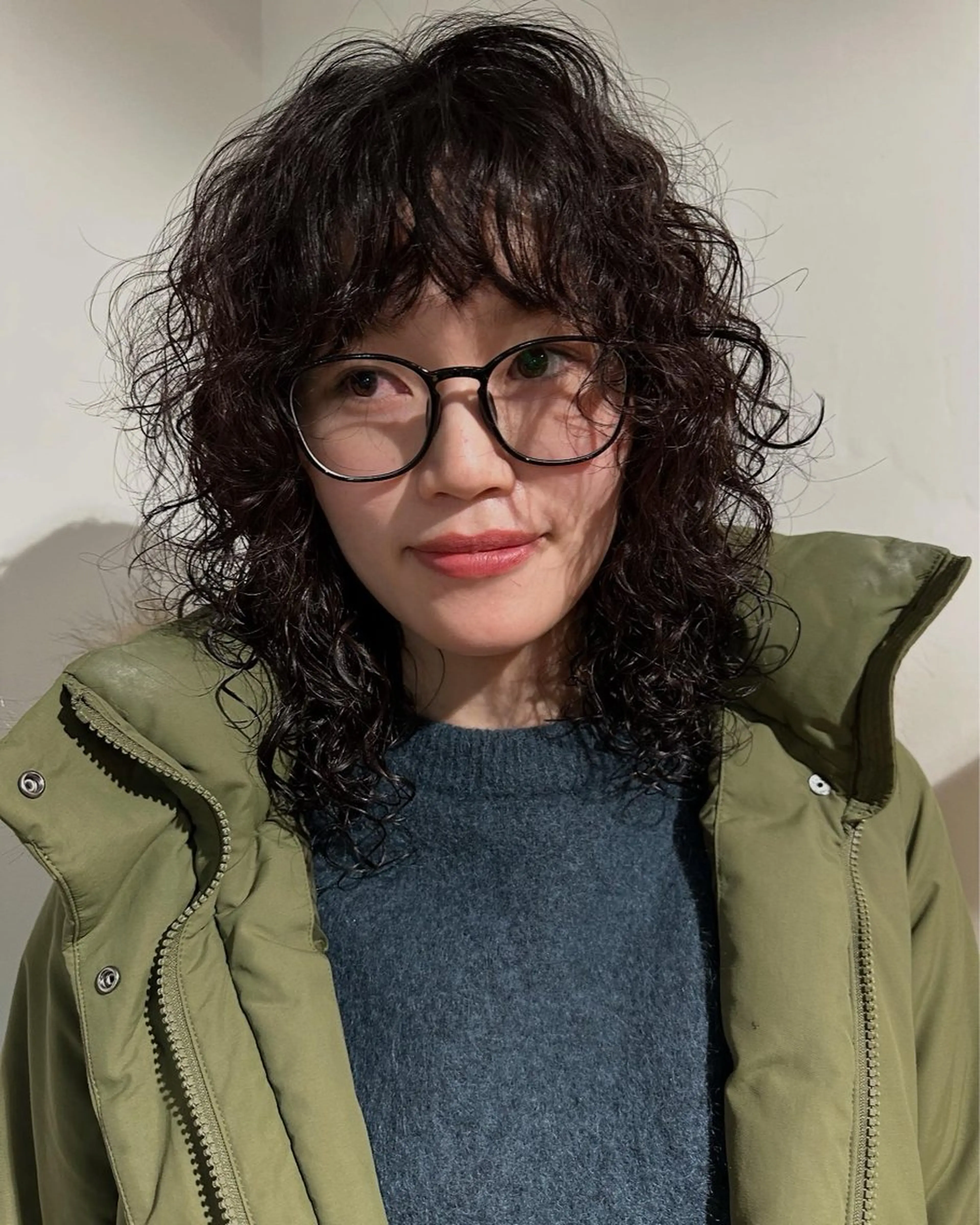 ミディアム パーマ カット パーマ ケアブリーチ💘 rino🪷高円寺のヘアスタイル