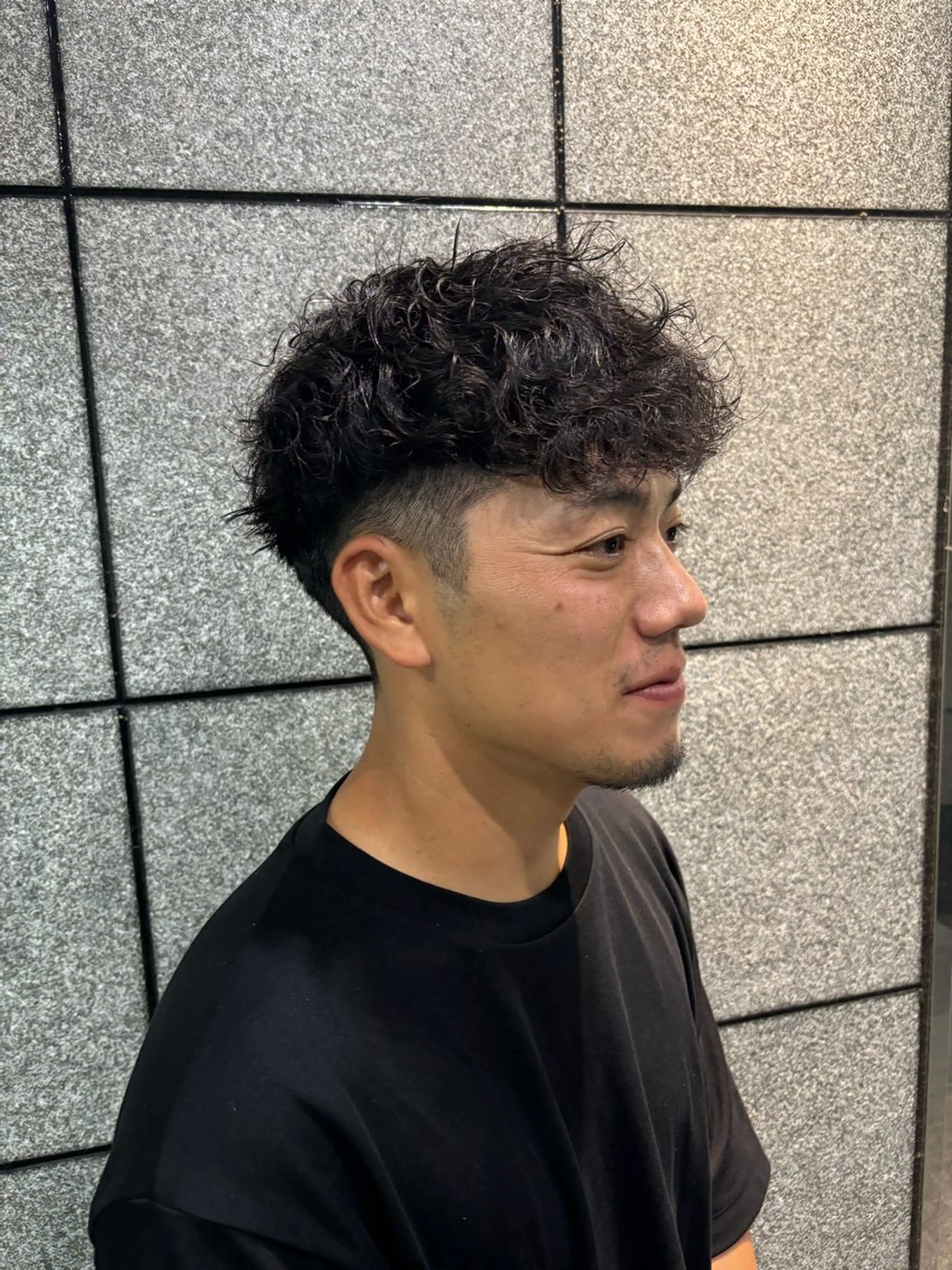 パーマ メンズ 渡 汐音のヘアスタイル