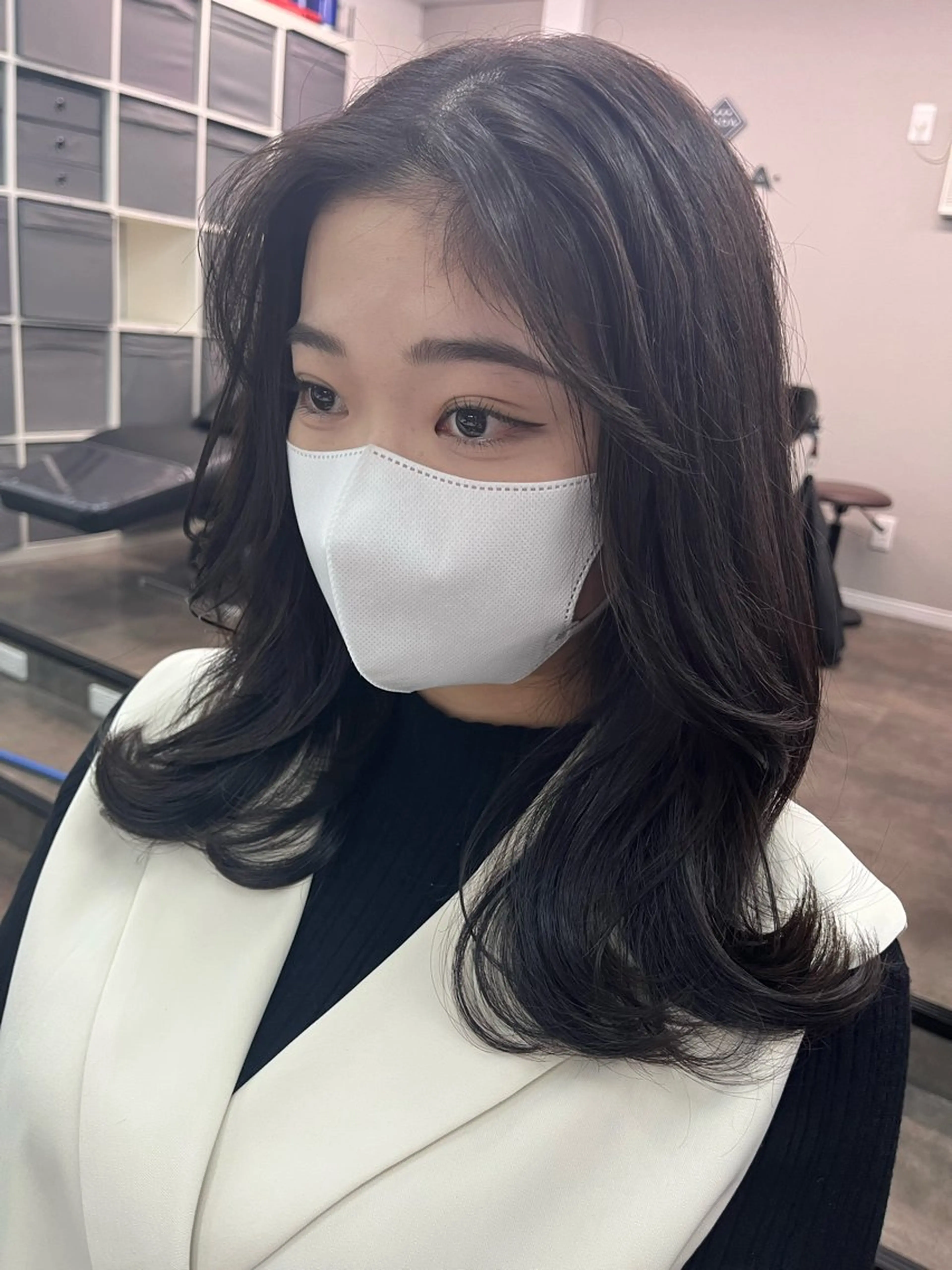 セミロング ヘアアレンジ カット トリートメント 🇰🇷韓国ヘア× 髪質改善　黒川天斗のヘアスタイル