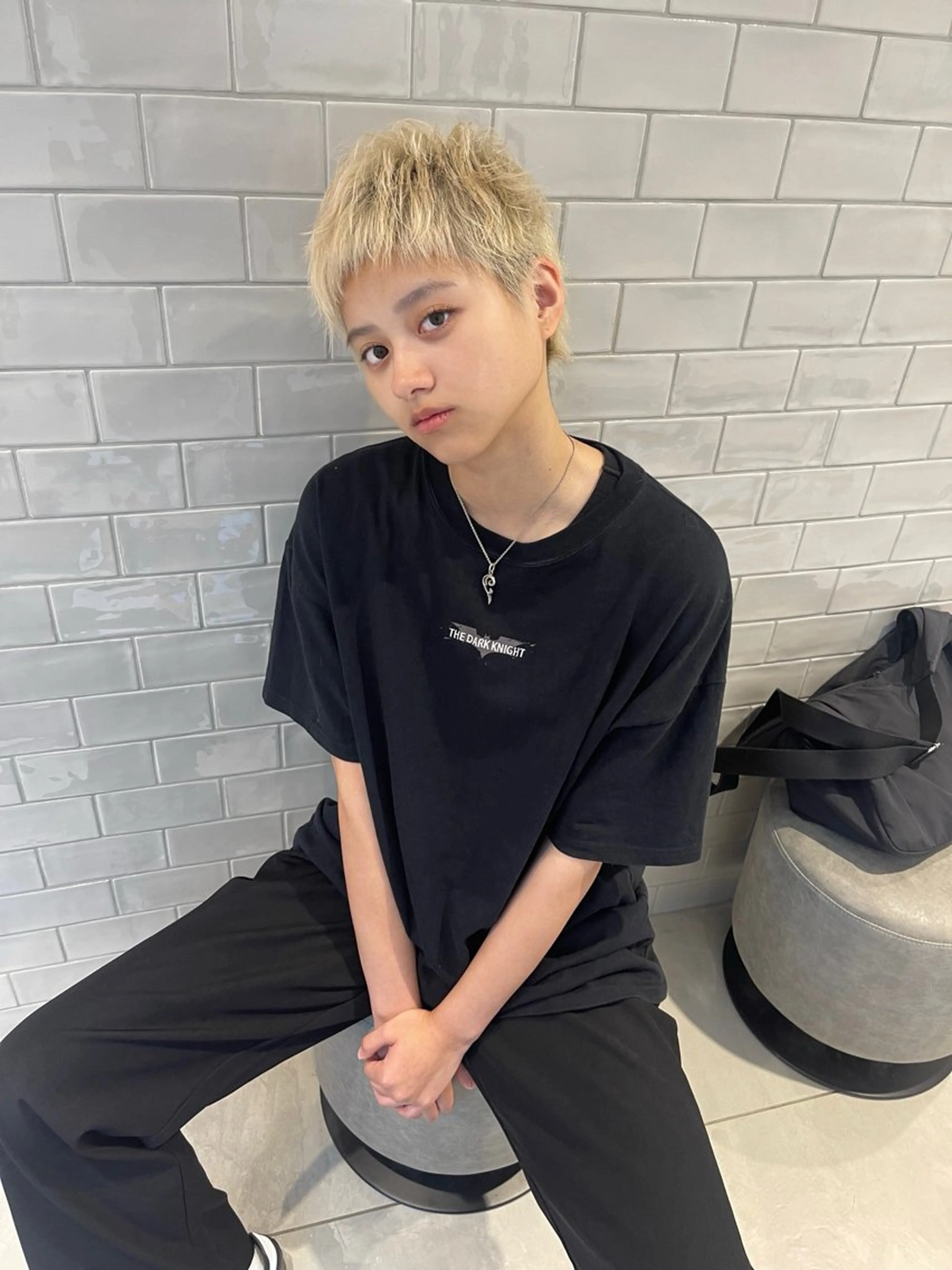 ショート ヘアカラー 福山 晴香のヘアスタイル