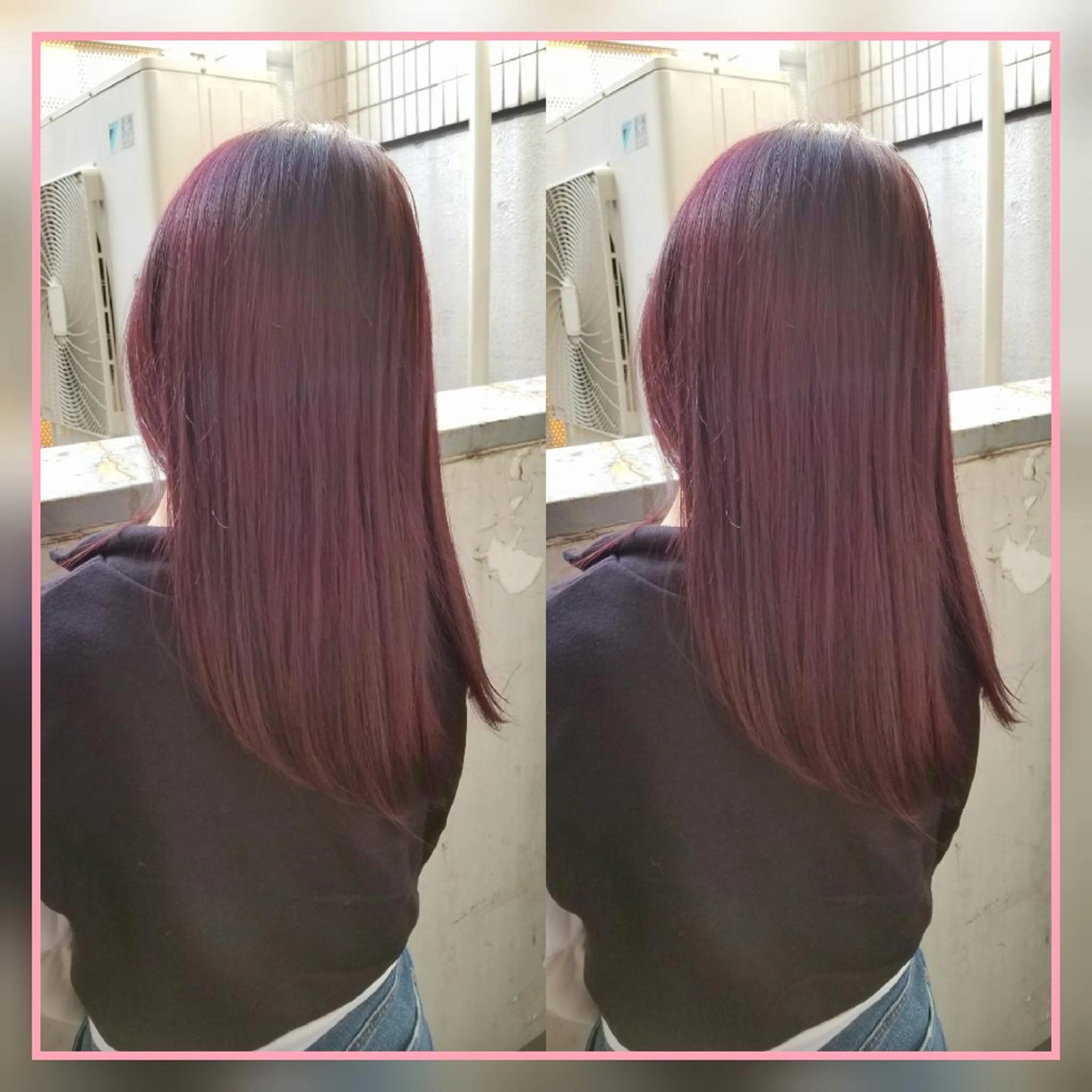 ロング カラー ブリーチ ブラウンカラー カシス ブリーチなしカラー ピンクカラー [Lil by  JIL BLAN]所属・田中 孝征のヘアスタイル