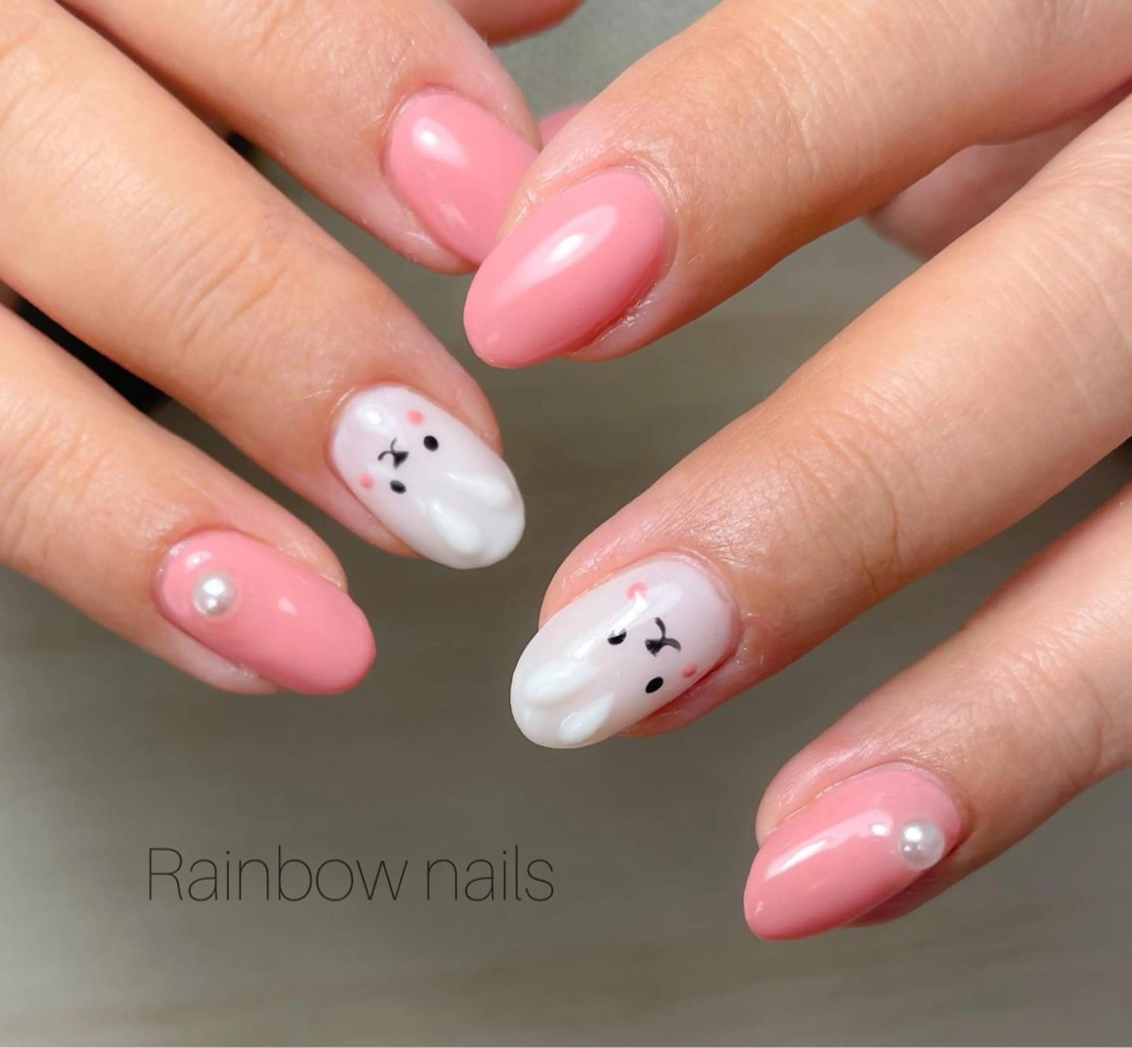 ネイル Rainbow nailsくろちゃんのネイルデザイン
