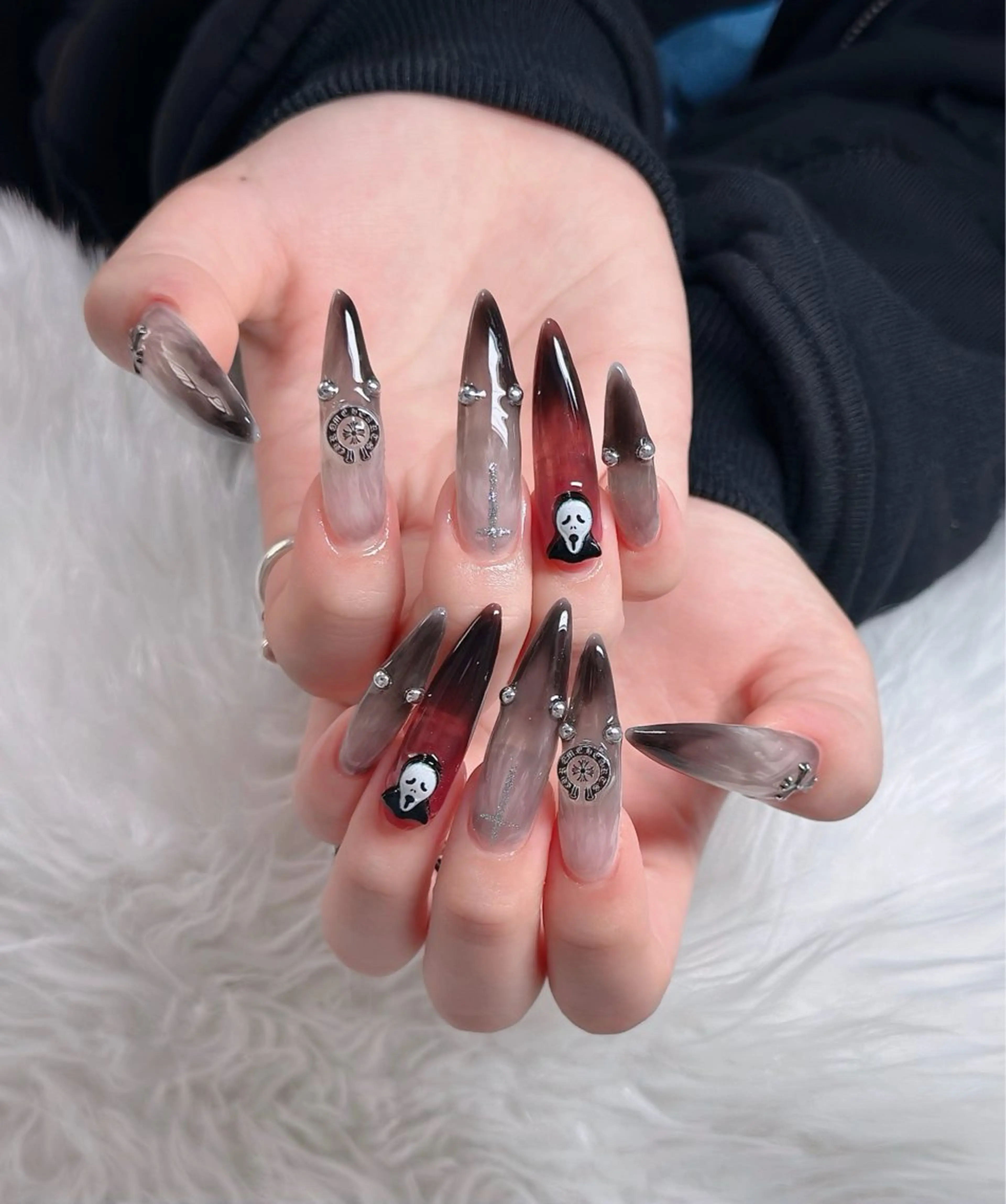 ネイル ハート キラキラネイル リボン ハンドネイル キノコ H.babynailのネイルデザイン