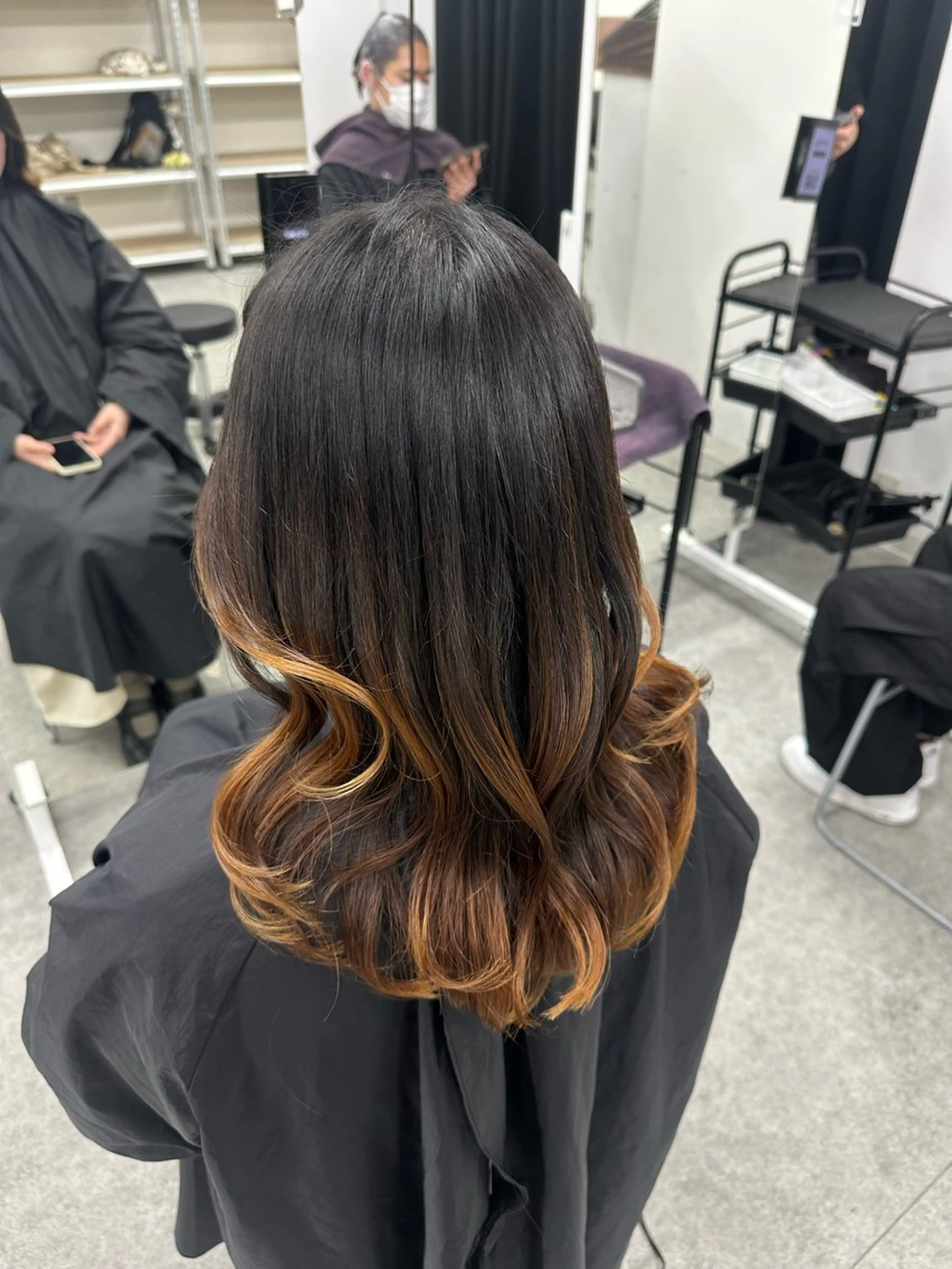 セミロング 透ける透明感カラー 🩶anju🪽ྀིのヘアスタイル