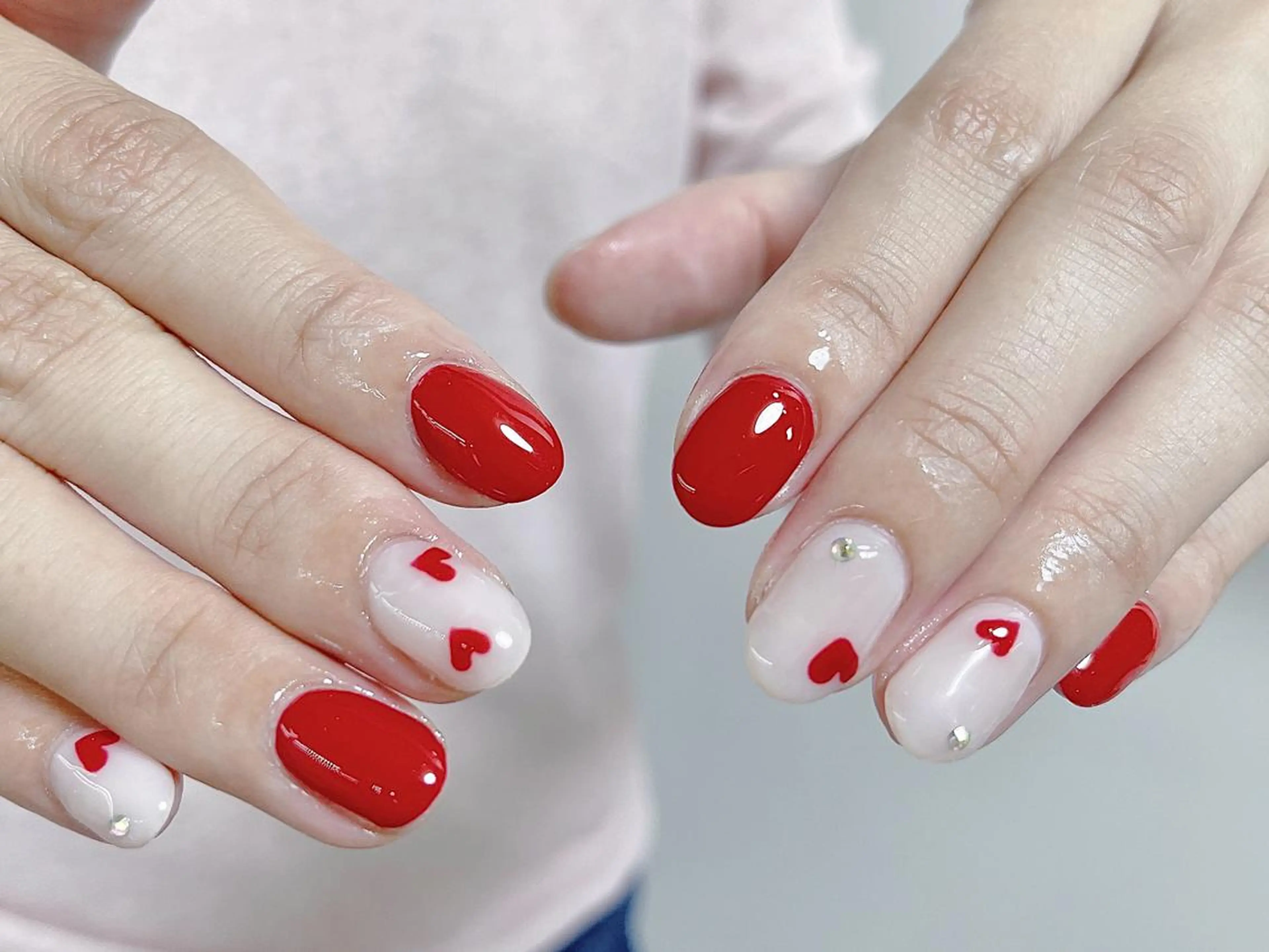 ネイル ki🍒🍒 ki ツルツルネイルのネイルデザイン