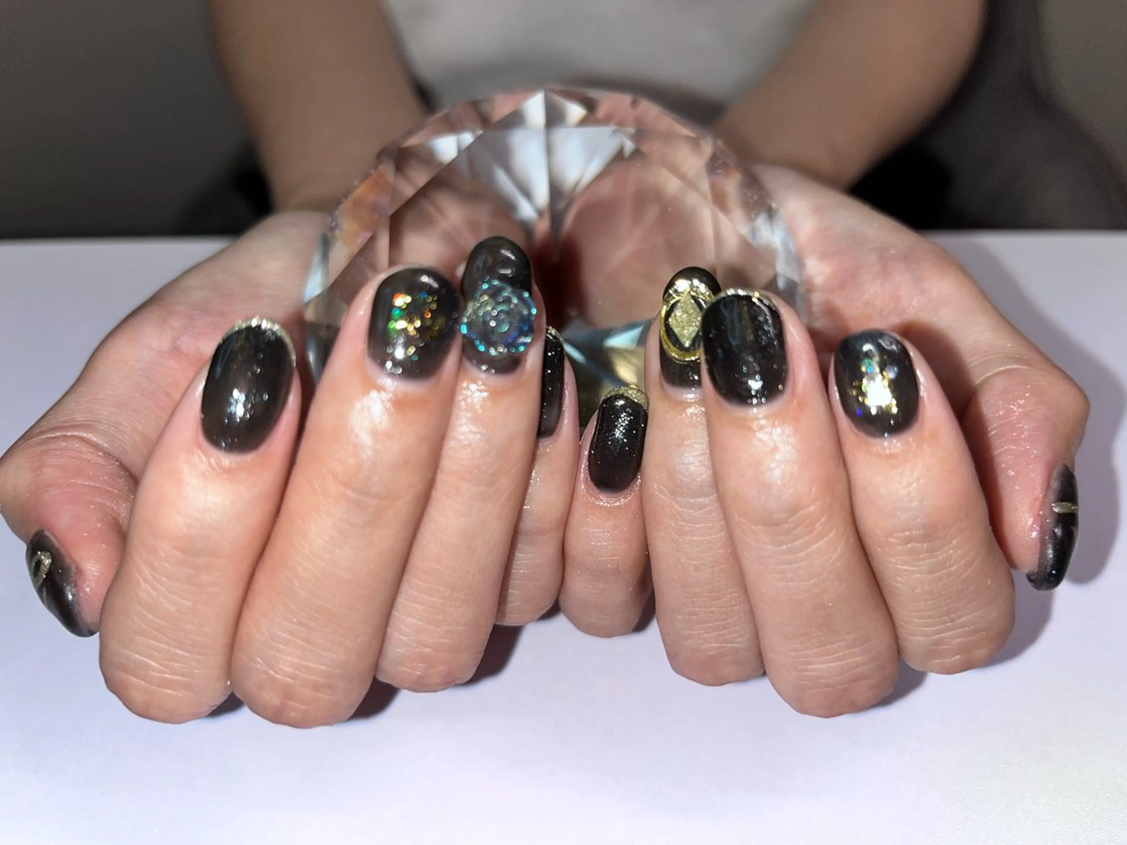 ネイル 韓国ネイル オフィスネイル シンプルネイル 夏ネイル ワンホンネイル ハンドネイル N's Nailのネイルデザイン
