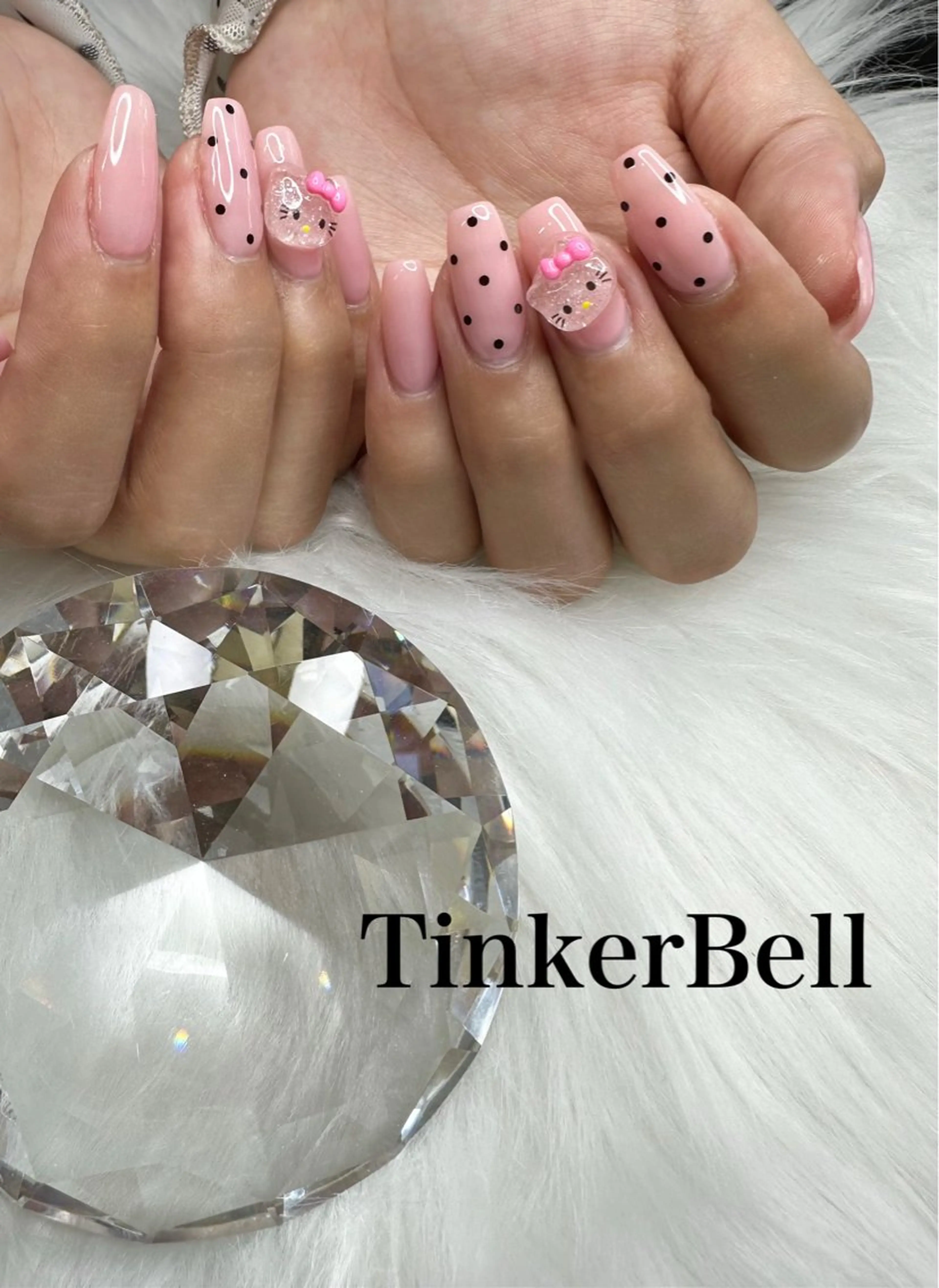 ネイル ドット ハンドネイル Tinker Bellのネイルデザイン