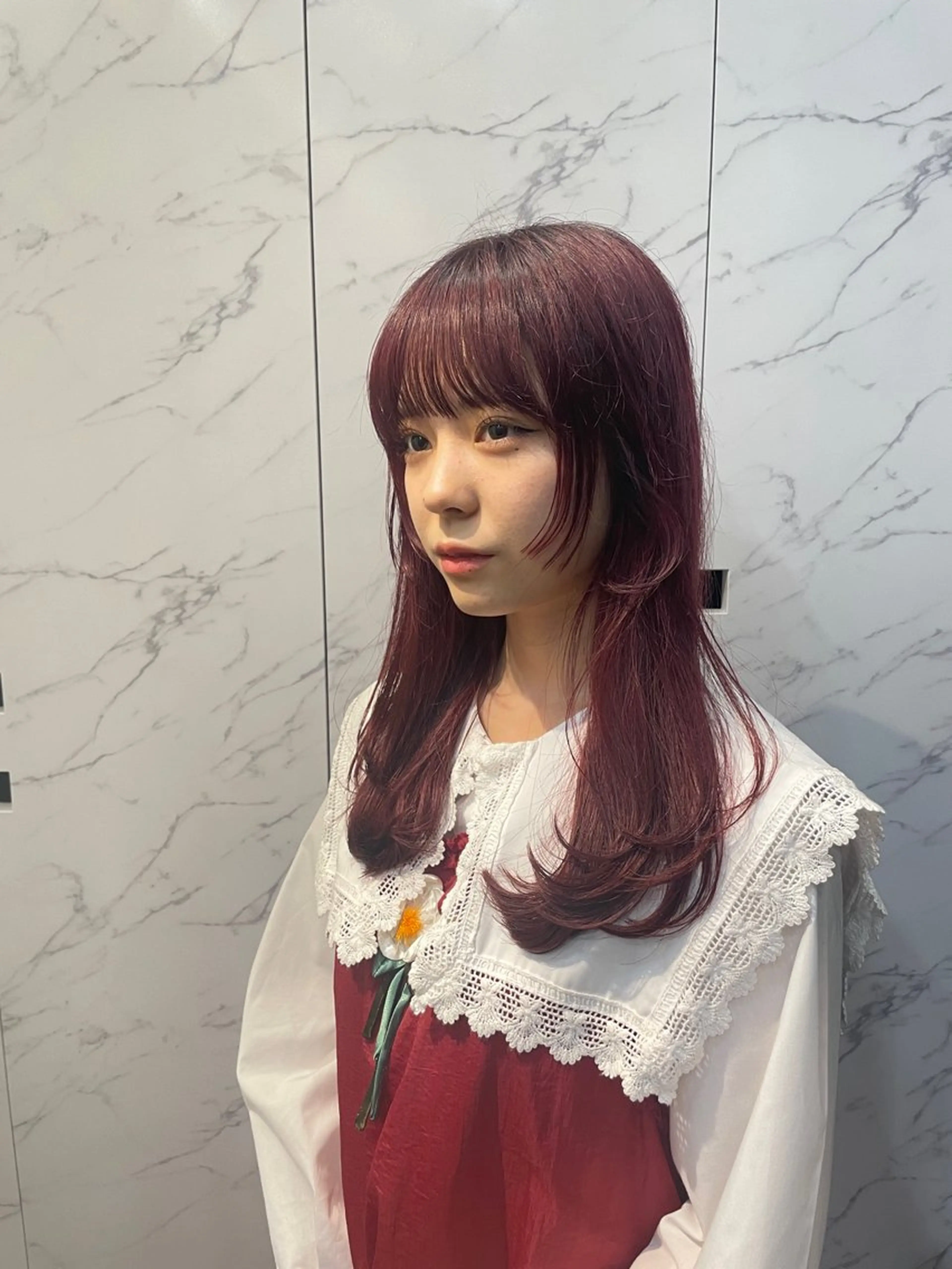 ロング レイヤーカット miu /透明感カラーのヘアスタイル