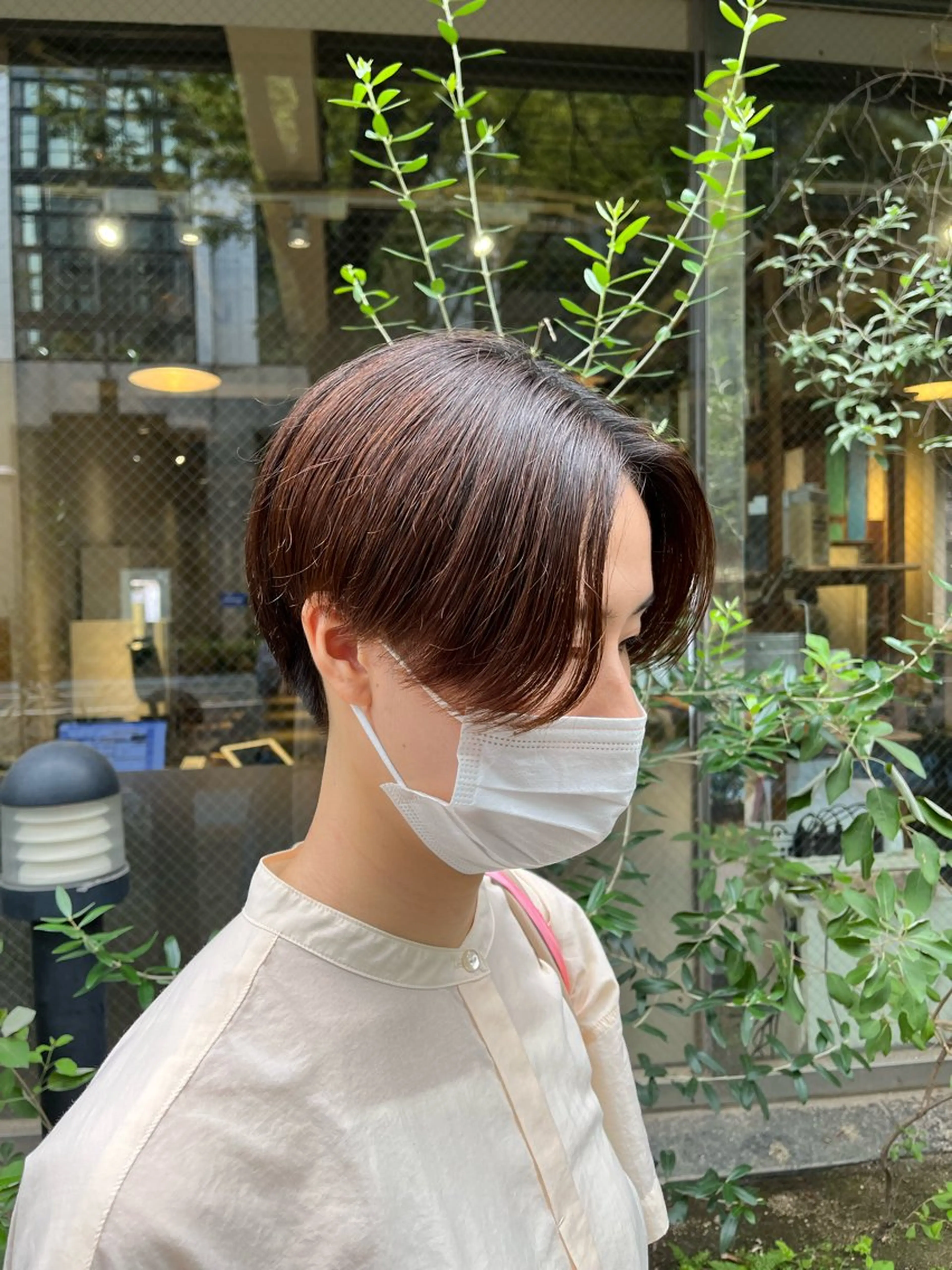 ショート カット えんぐちとも／透明感 カラー／博多ボブのヘアスタイル