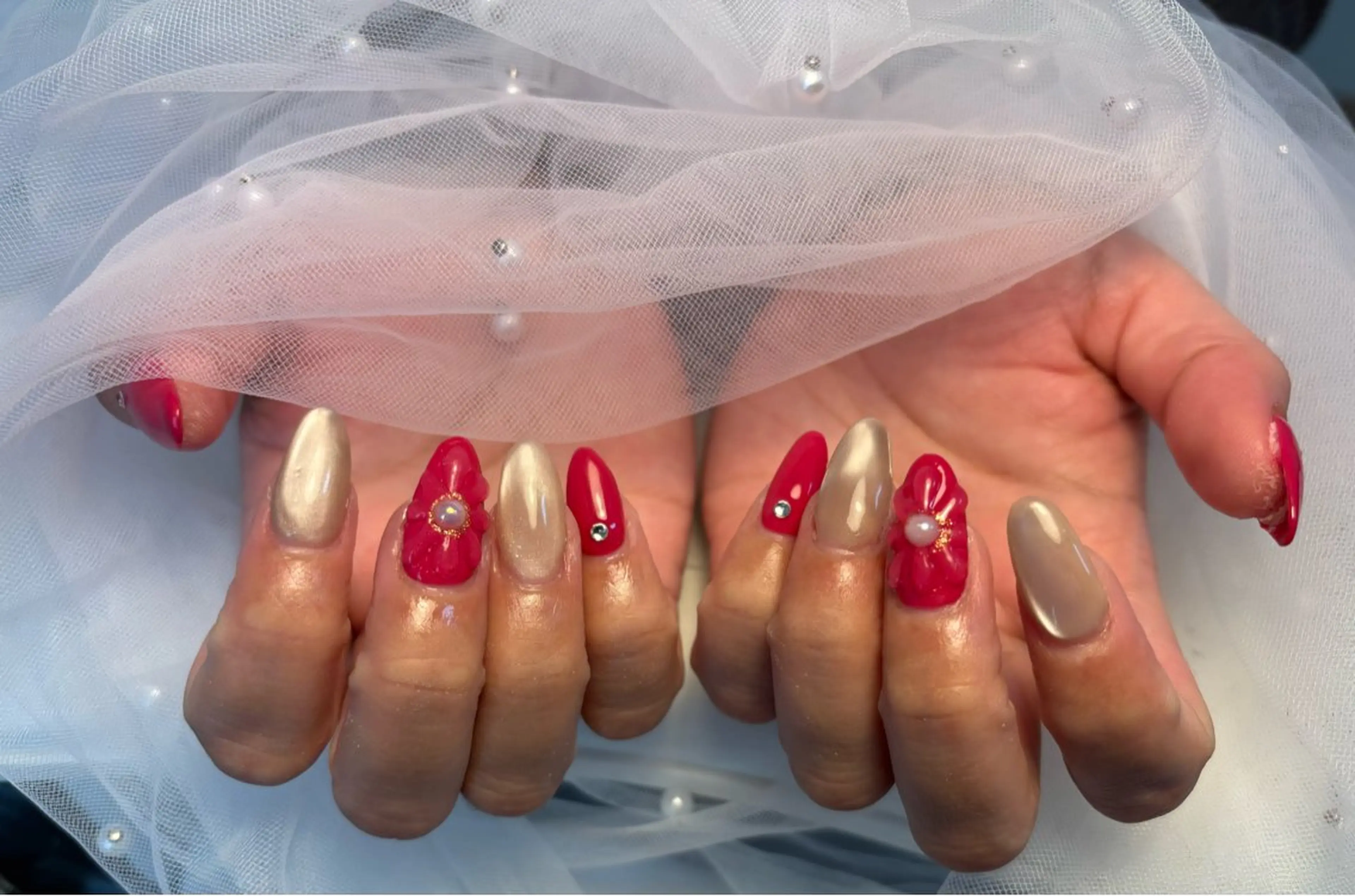 ネイル フラッシュネイル フットネイル フレンチネイル ジェルネイル ガラスフレンチ Nail salon Natulalのネイルデザイン