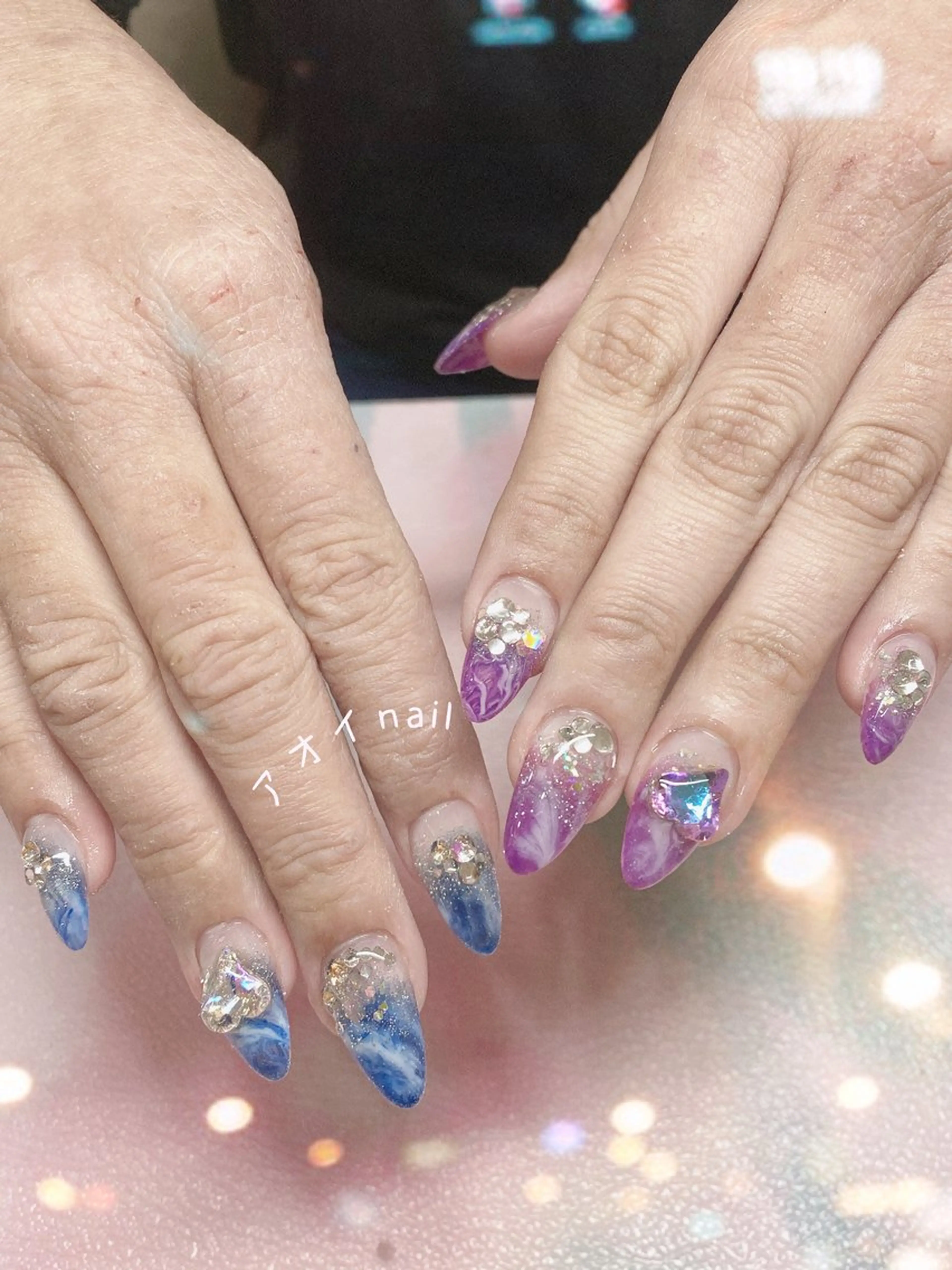 ネイル ハンドネイル ハンドケア ネイル＆アイラッシュ ∩_∩アオイのネイルデザイン