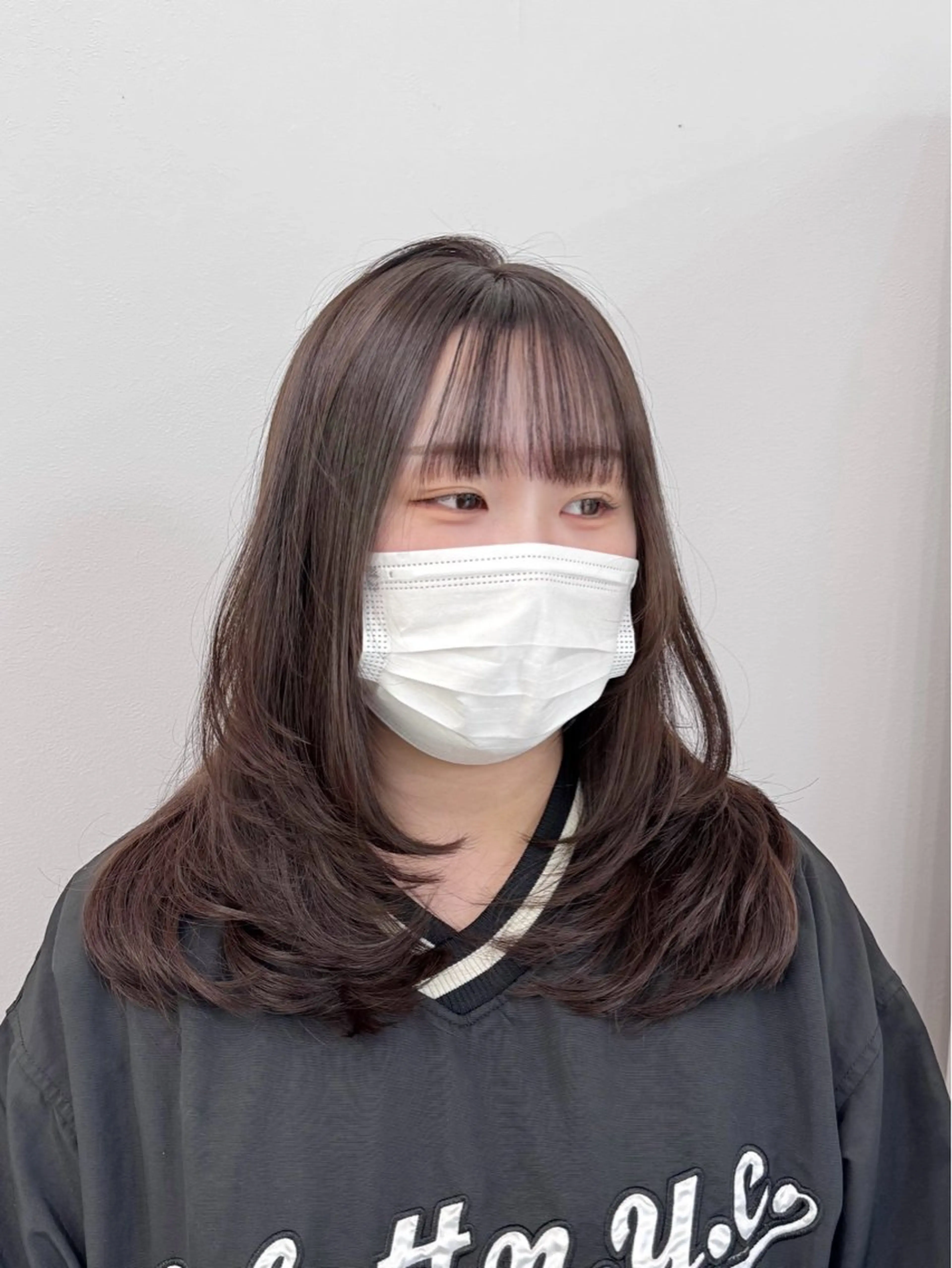 ミディアム カット ヘアカラー GO TODAY 原宿Verno店所属・韓国系支持率No.1 レイヤー特化/きょうのヘアスタイル