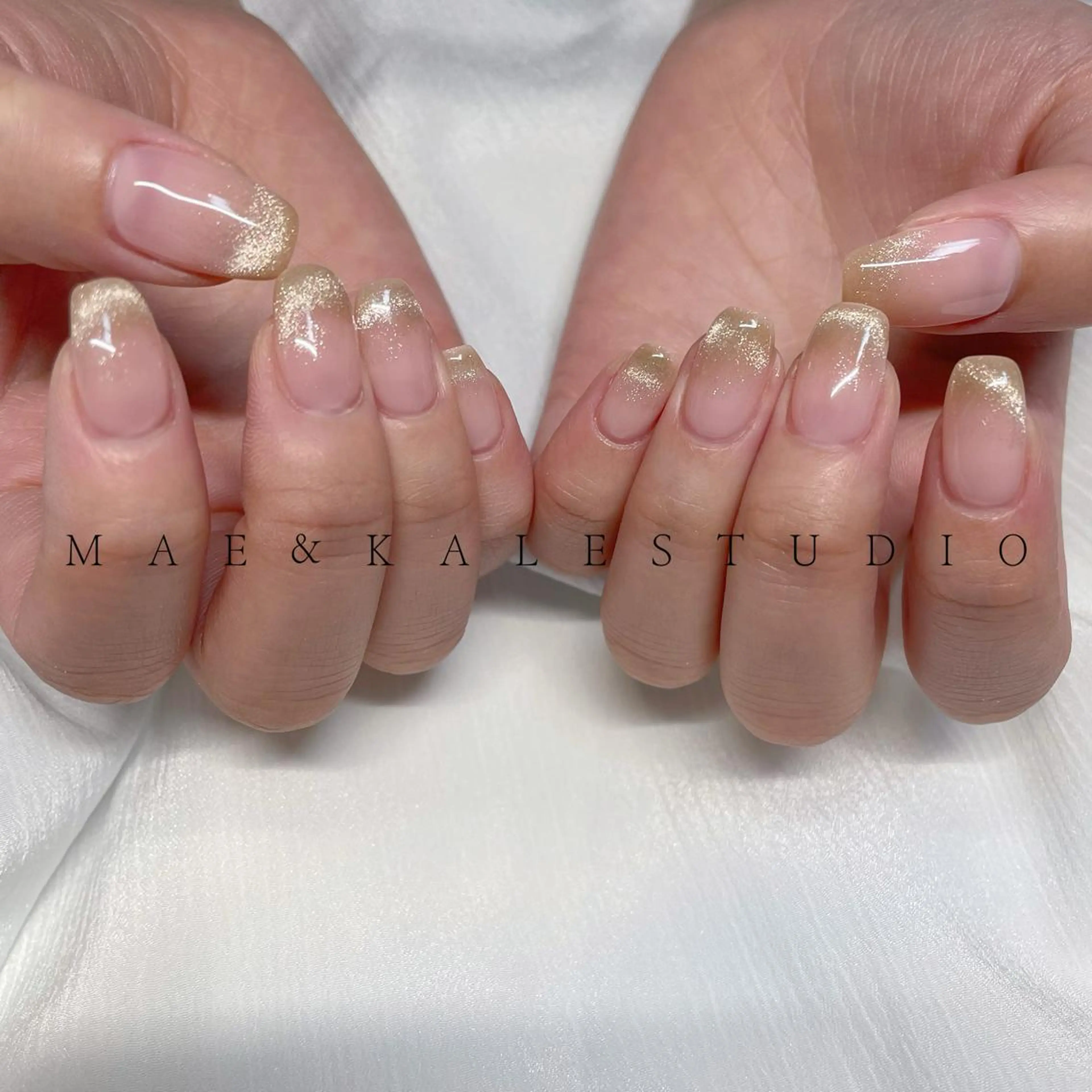 ネイル フレンチネイル マグネットネイル マグネットフレンチ MAE&KALE STUDIOのマツエク・マツパデザイン