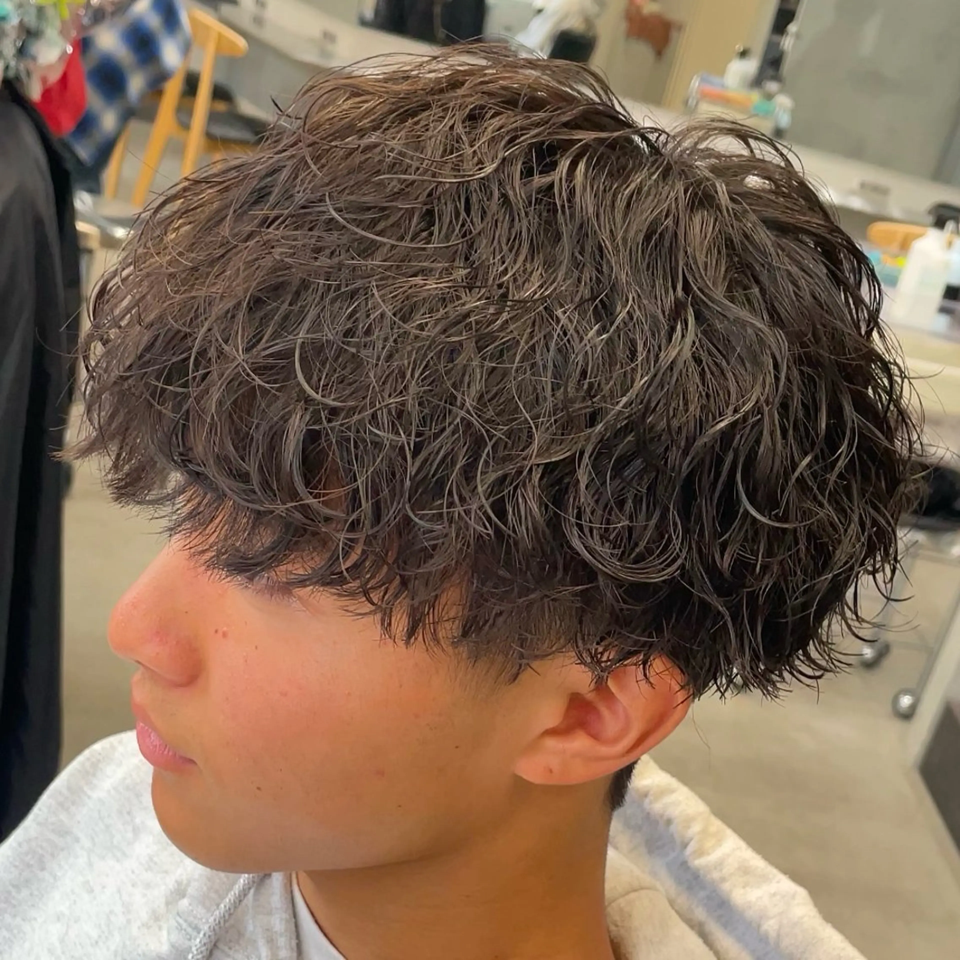 ミディアム パーマ ヘアアレンジ メンズ fifth Tokyo所属・fifth 石川 凪のヘアスタイル