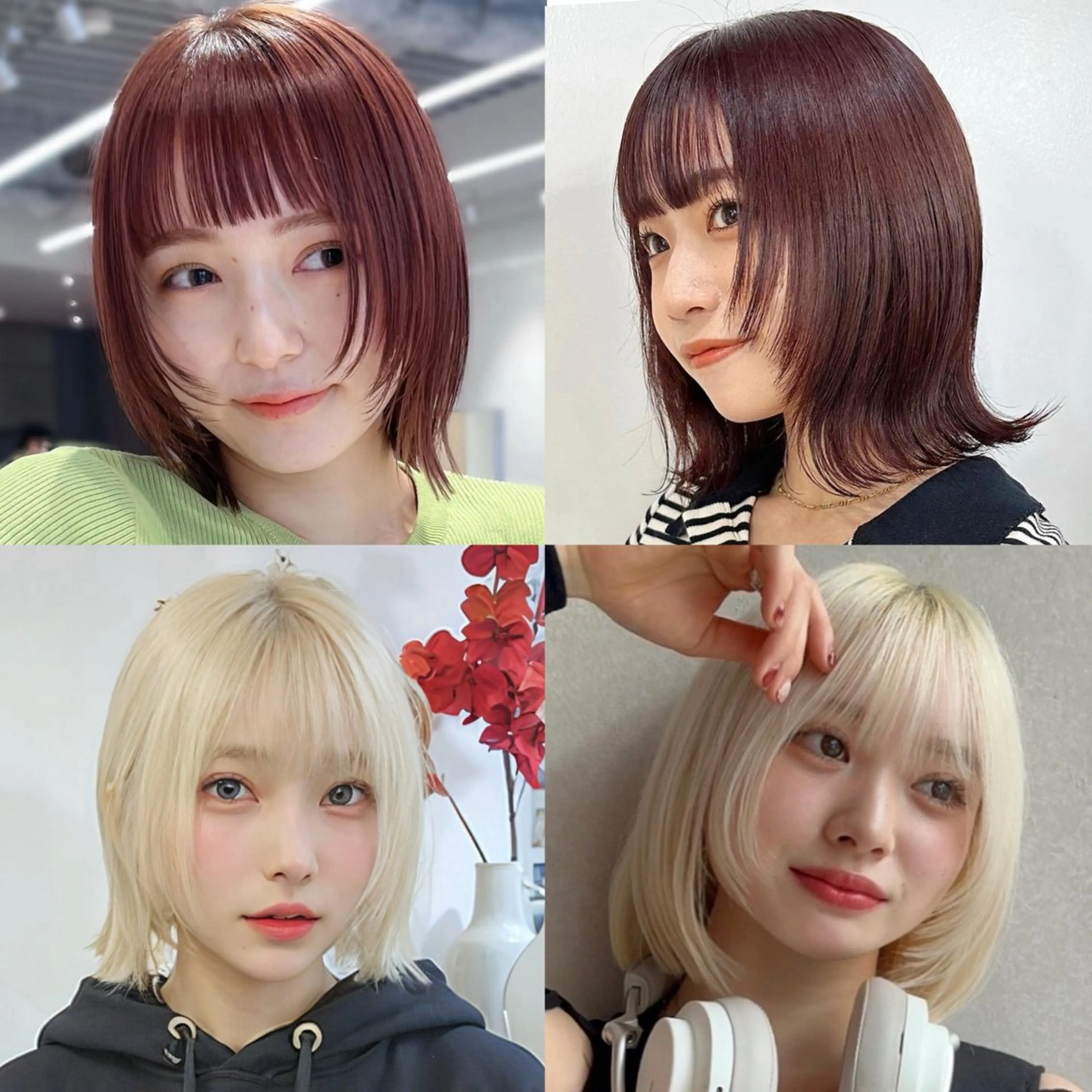 ショート pizzicato pacto所属・ボルドーカラー/ワイ ンレッド/長山遼太郎のヘアスタイル
