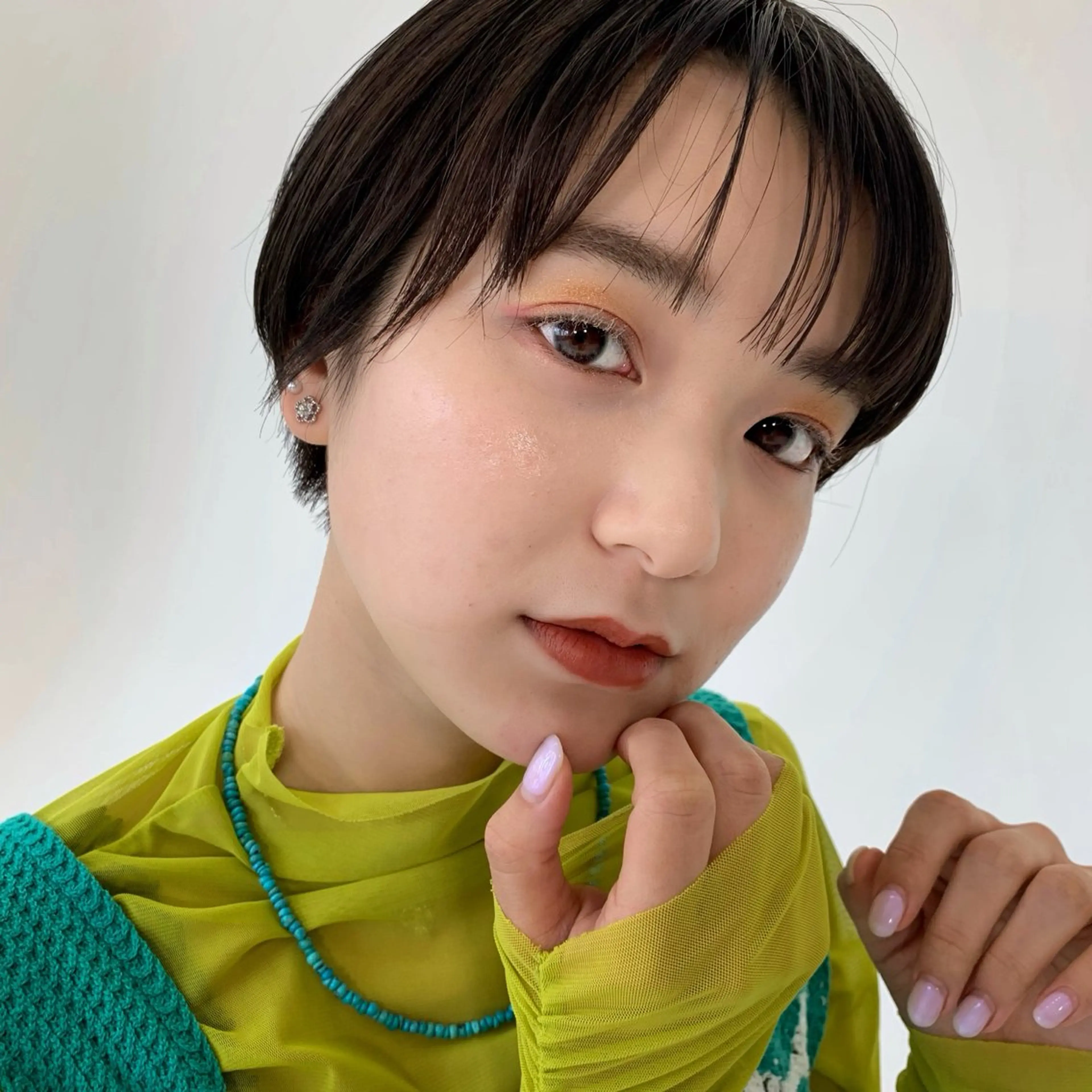 ショート カラー ボブ/レイヤー/透明 感カラー/dai🌿のヘアスタイル