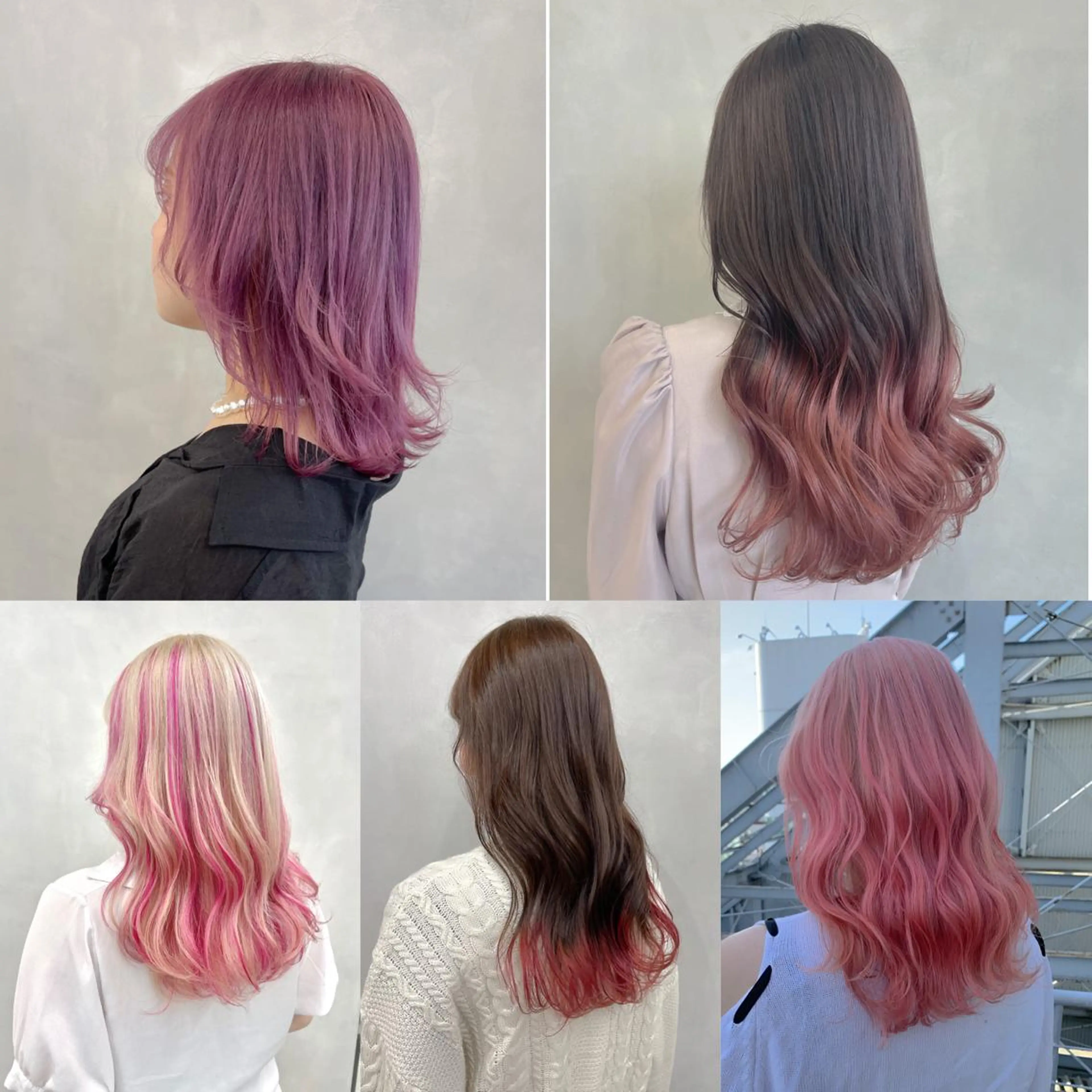 セミロング カラー ハイトーンカラー ピンクカラー 🦋レイヤーカット ミドリカワ🦋のヘアスタイル