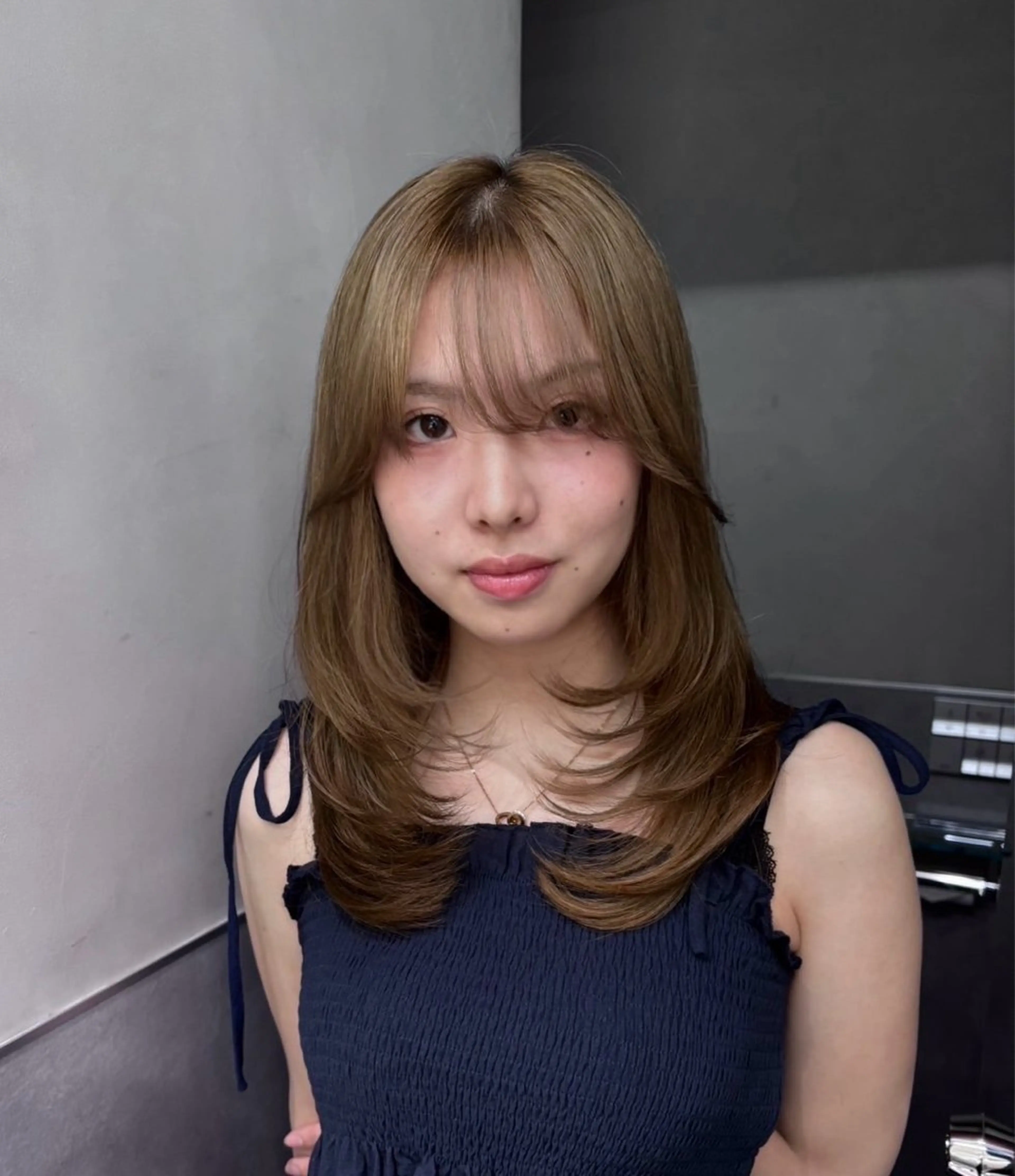 セミロング ヘアカラー トリートメント ヘッドスパ 日吉／レイヤー／ 髪質改善／iatoのヘアスタイル