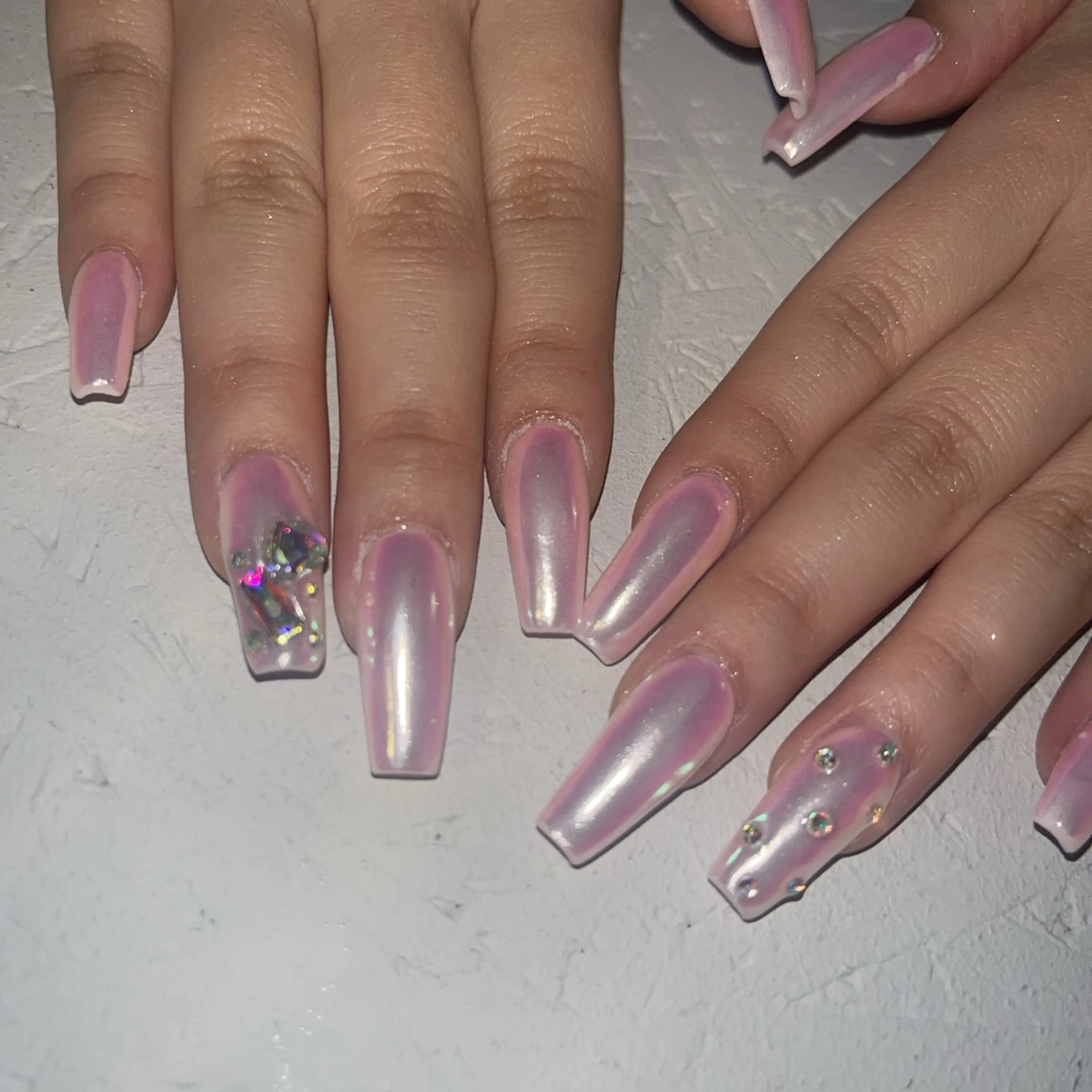 スカルプ　ミラーネイル/メタリックネイルの写真