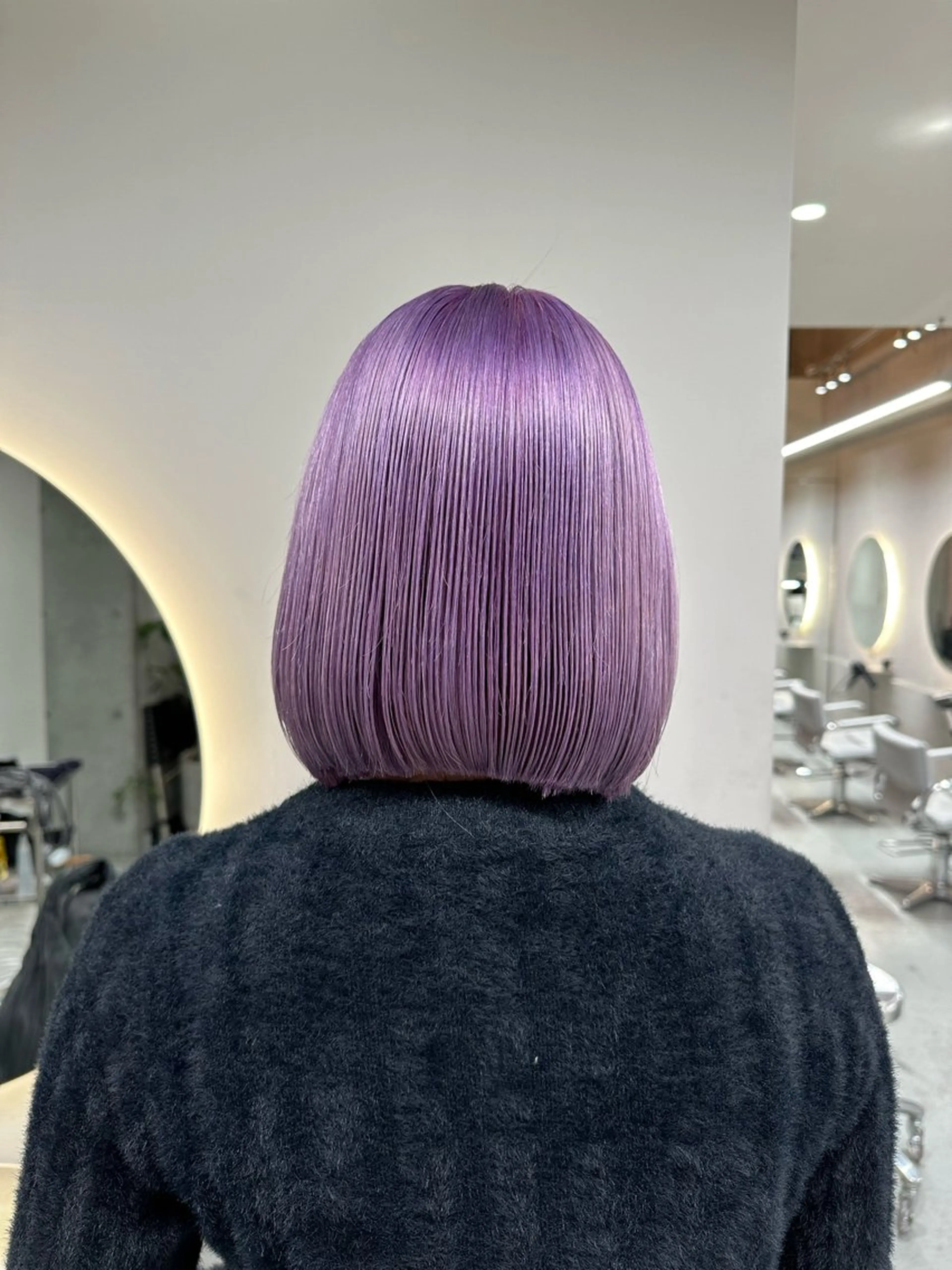 ショート ピンクラベンダー パープルカラー トリートメント SOL.所属・ハイトーンカラー/デ ザインカラー中川竜斗のヘアスタイル