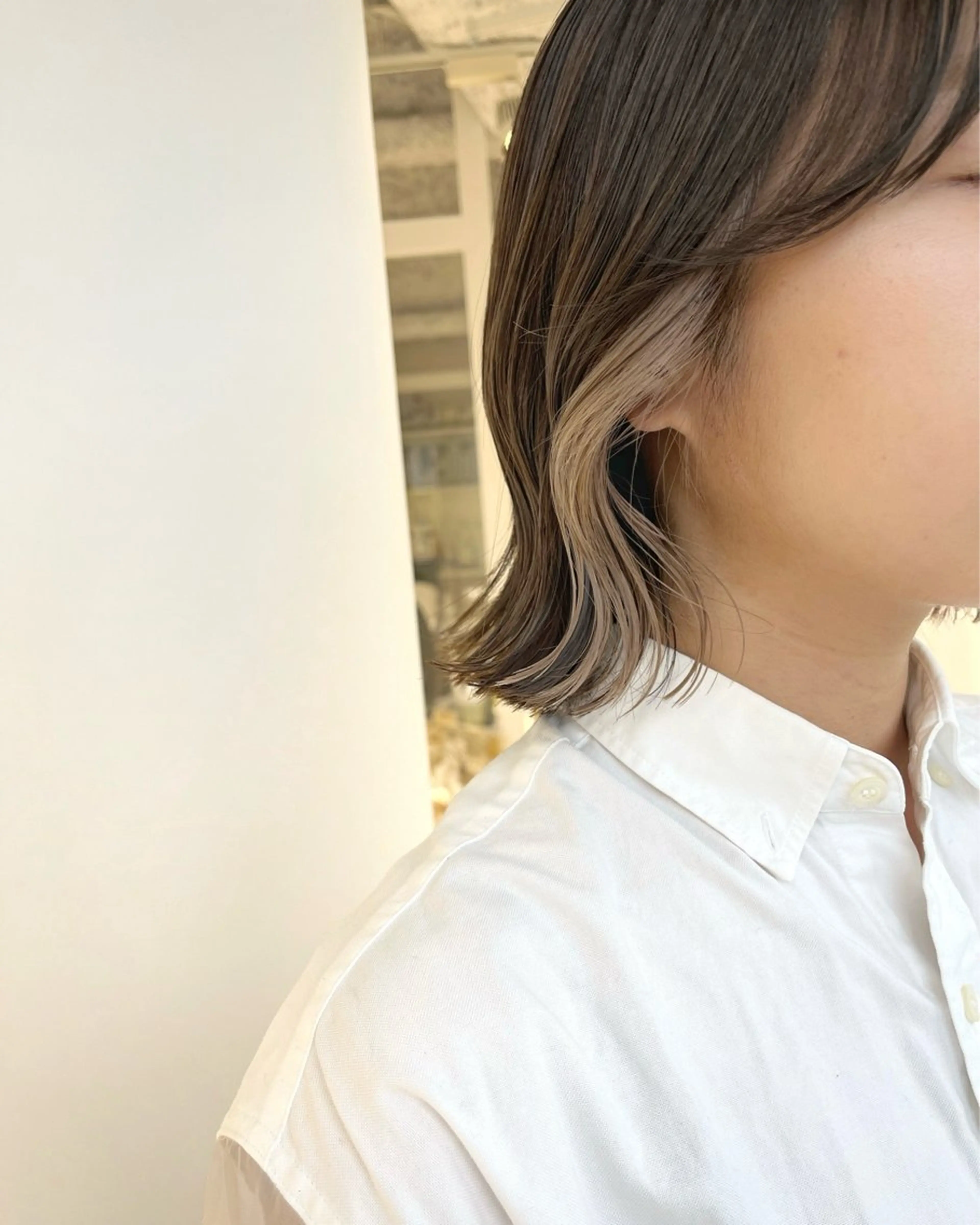 ミディアム カット ヘアカラー 村上 茉莉花のヘアスタイル