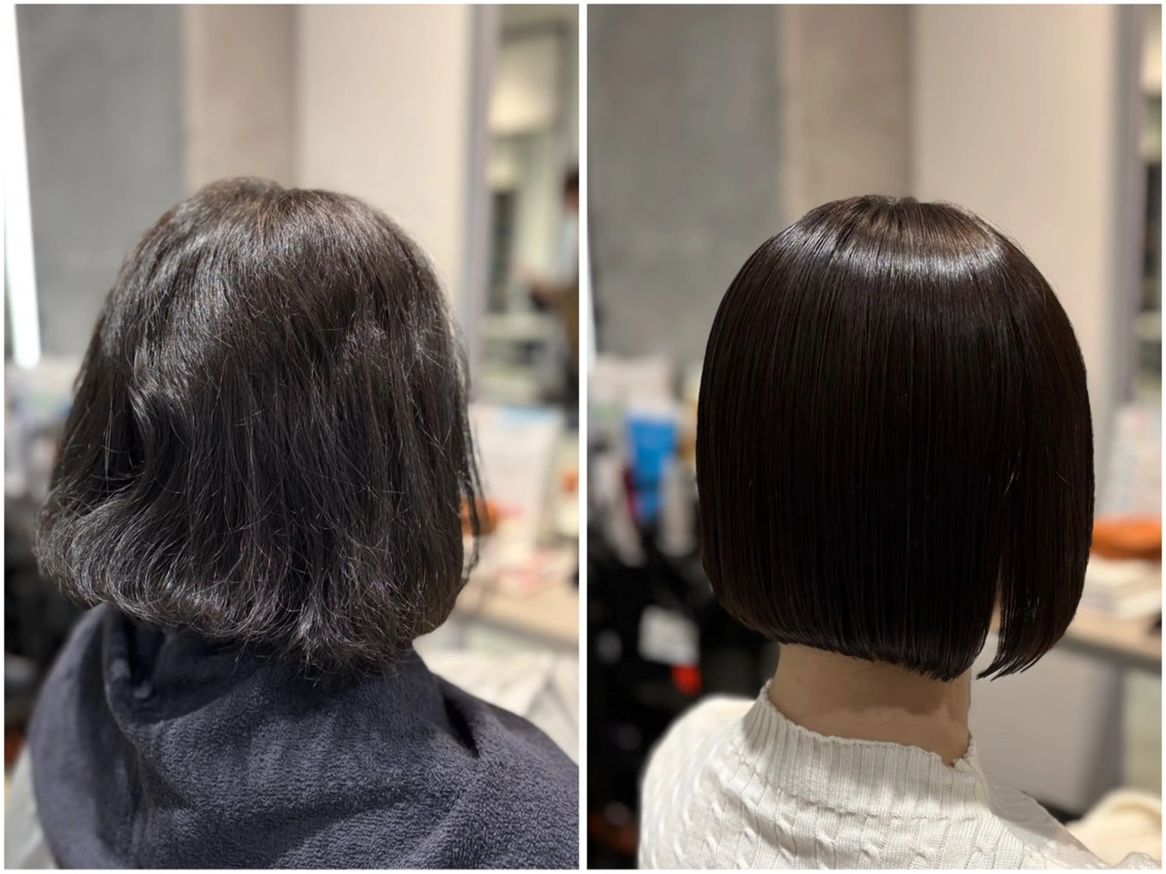 【ミニモ限定】✨酸性ストレート🌿＋髪質改善TR⭐ ダメージを抑えながら艶と柔らかさを実現！の写真
