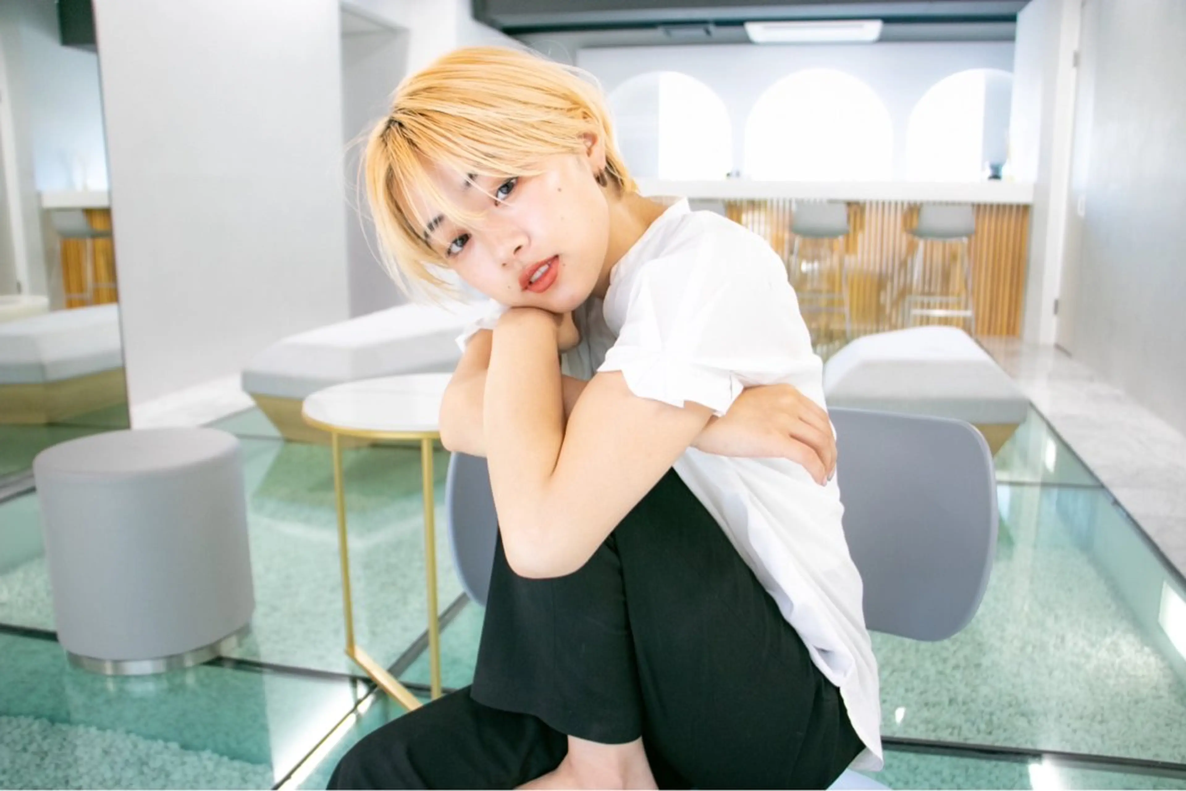 ショート カラー ヘアカラー トリートメント mood tatemachiのヘアスタイル