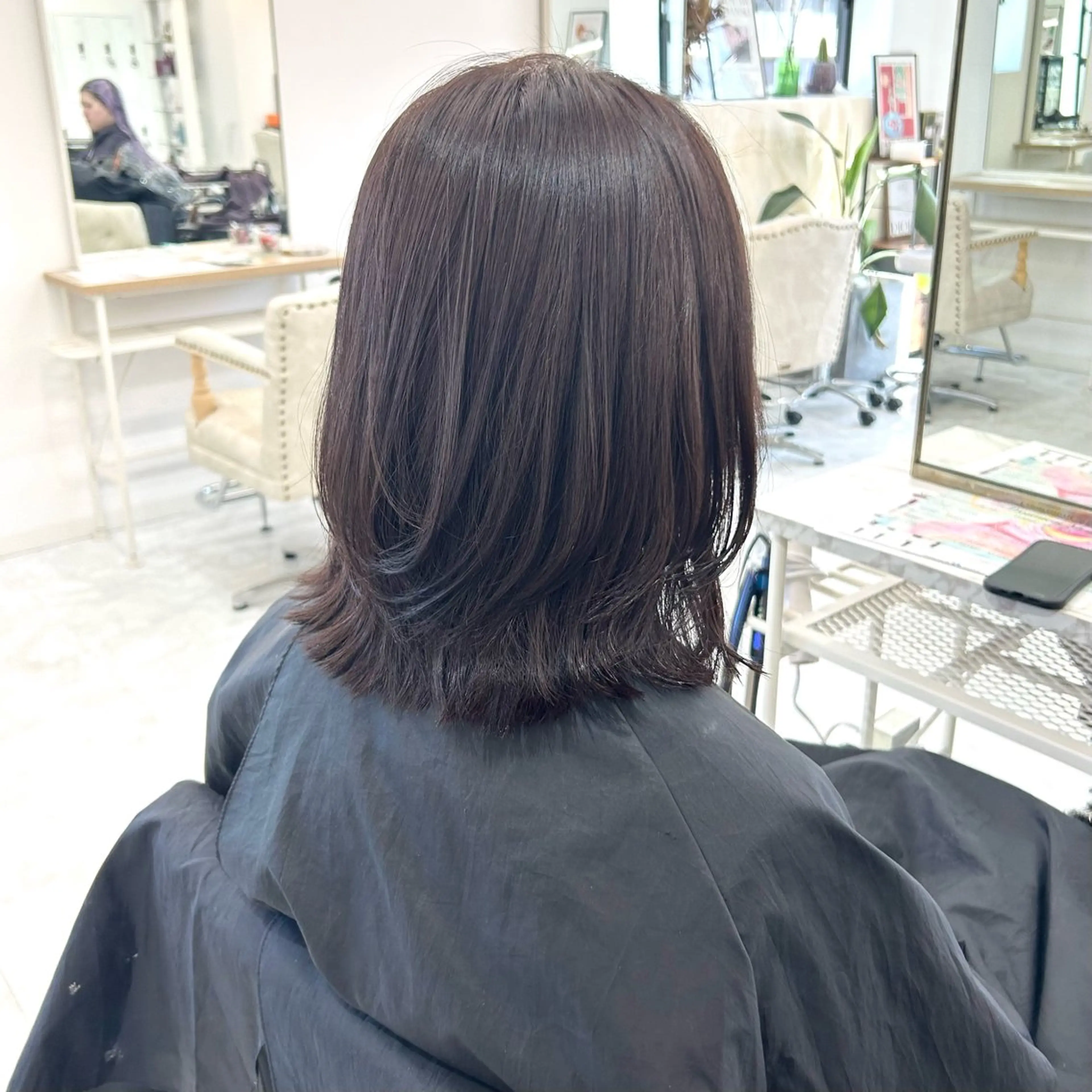 ミディアム カラー 🥀YUIHA🥀 テザインカラー♥のヘアスタイル
