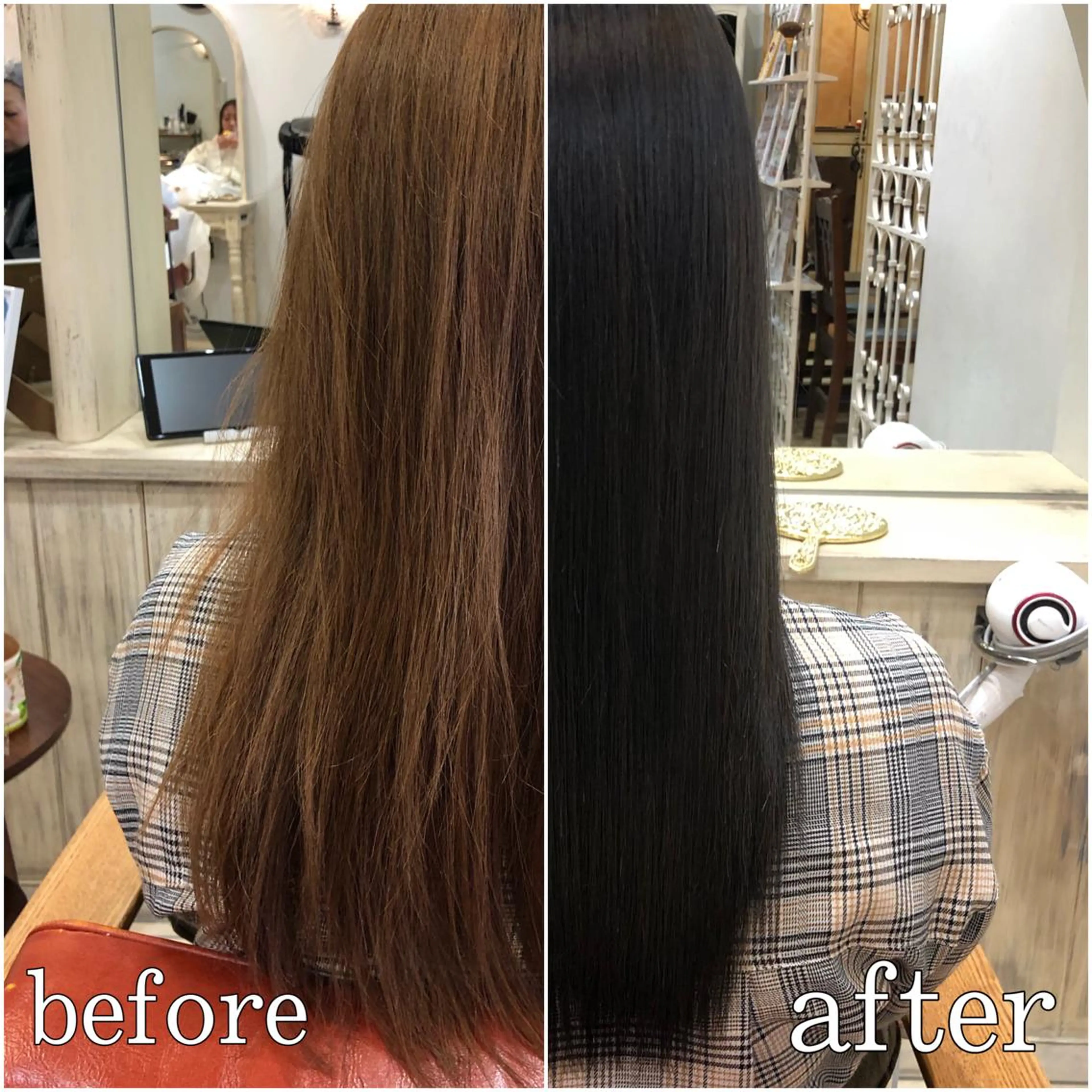 ロング カラー トリートメント 酸熱トリートメント ＼脱・うねり& 広がり／gite菊のヘアスタイル