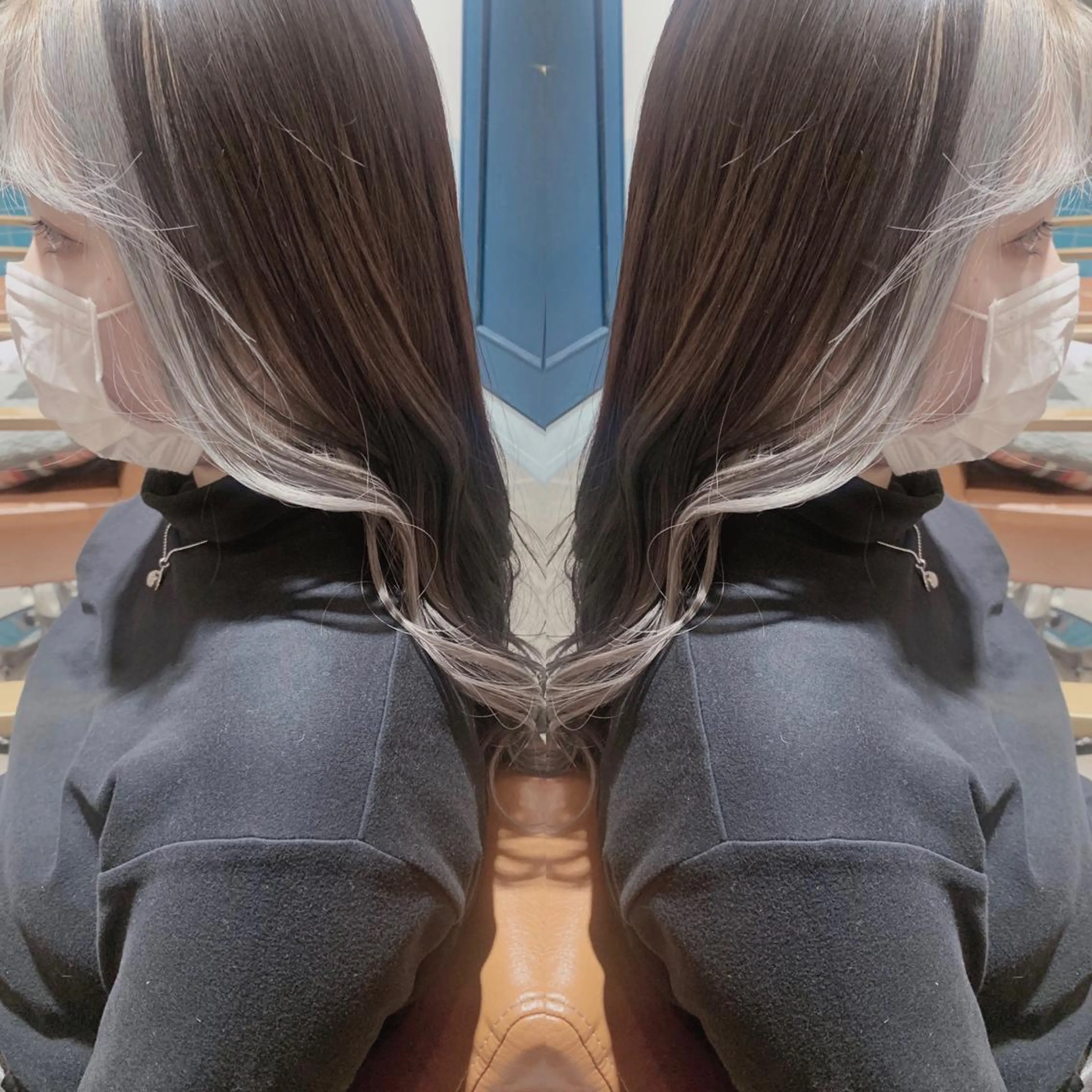 ロング カラー ミストバング  フェイスフレーミング 韓国🇰🇷 ✂︎hair 内田愛のヘアスタイル