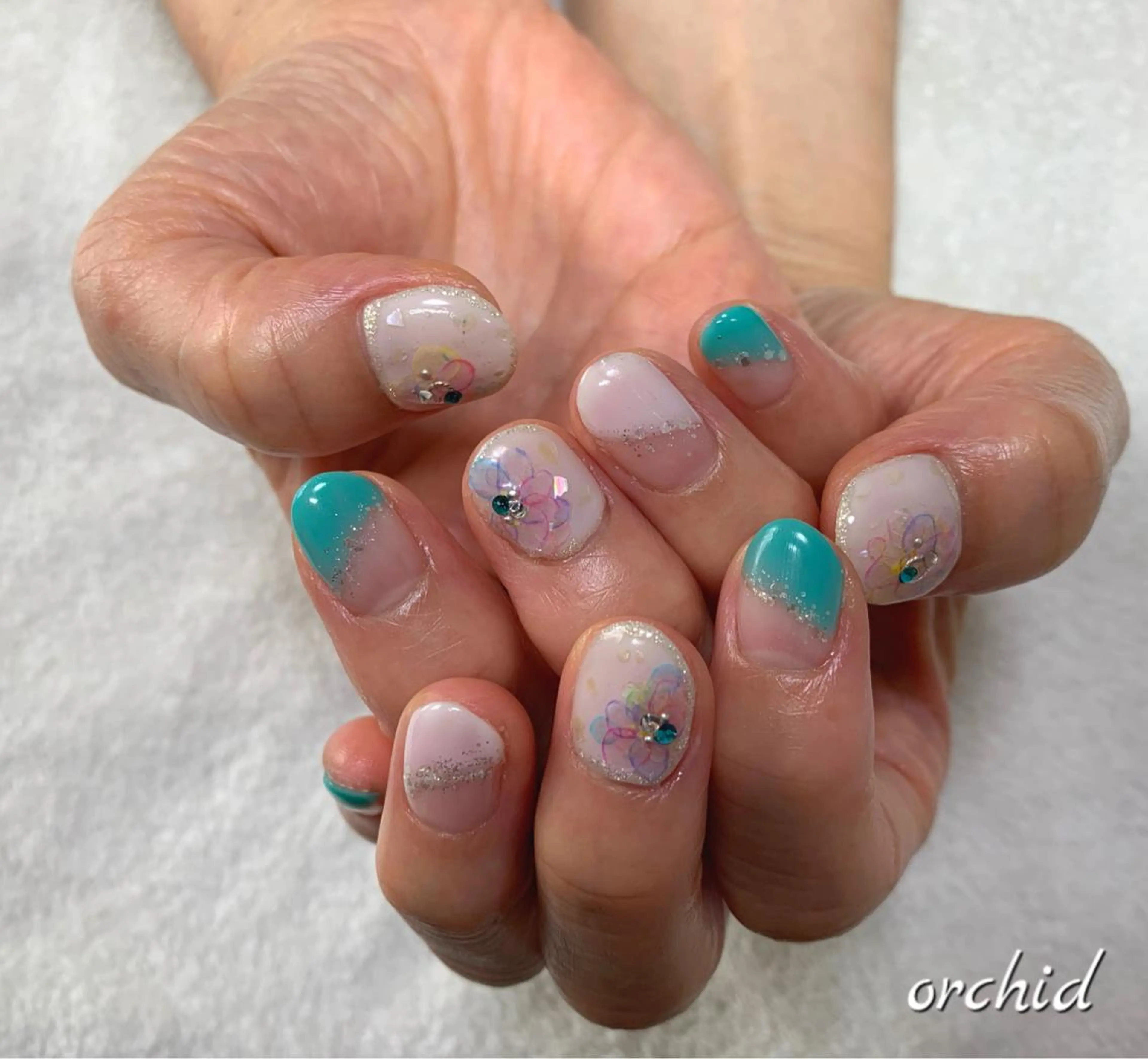 ネイル 夏ネイル orchid ♡オーキッドのネイルデザイン