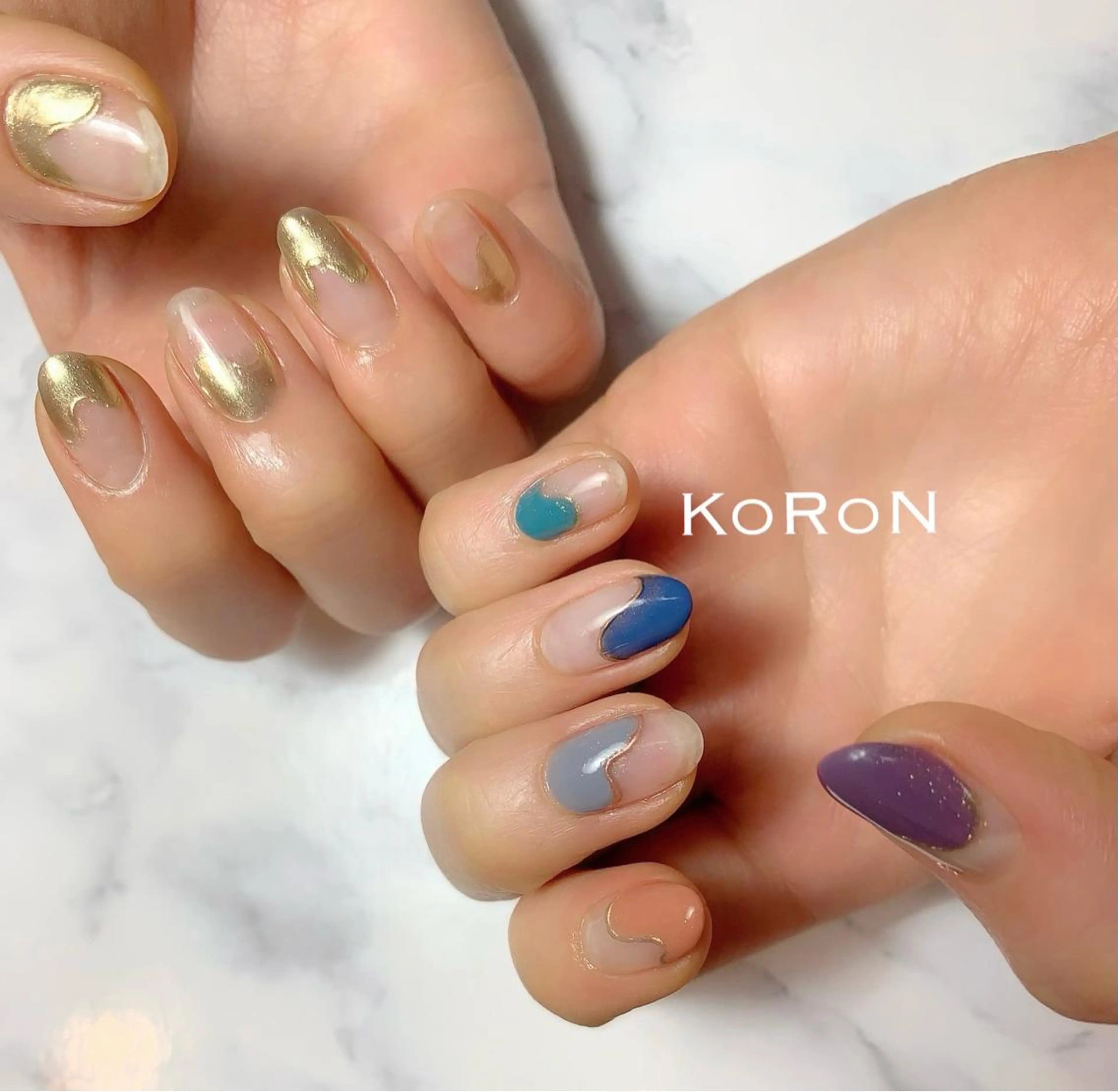 ネイル ハンドネイル 自宅サロン鎌倉 KORONのネイルデザイン