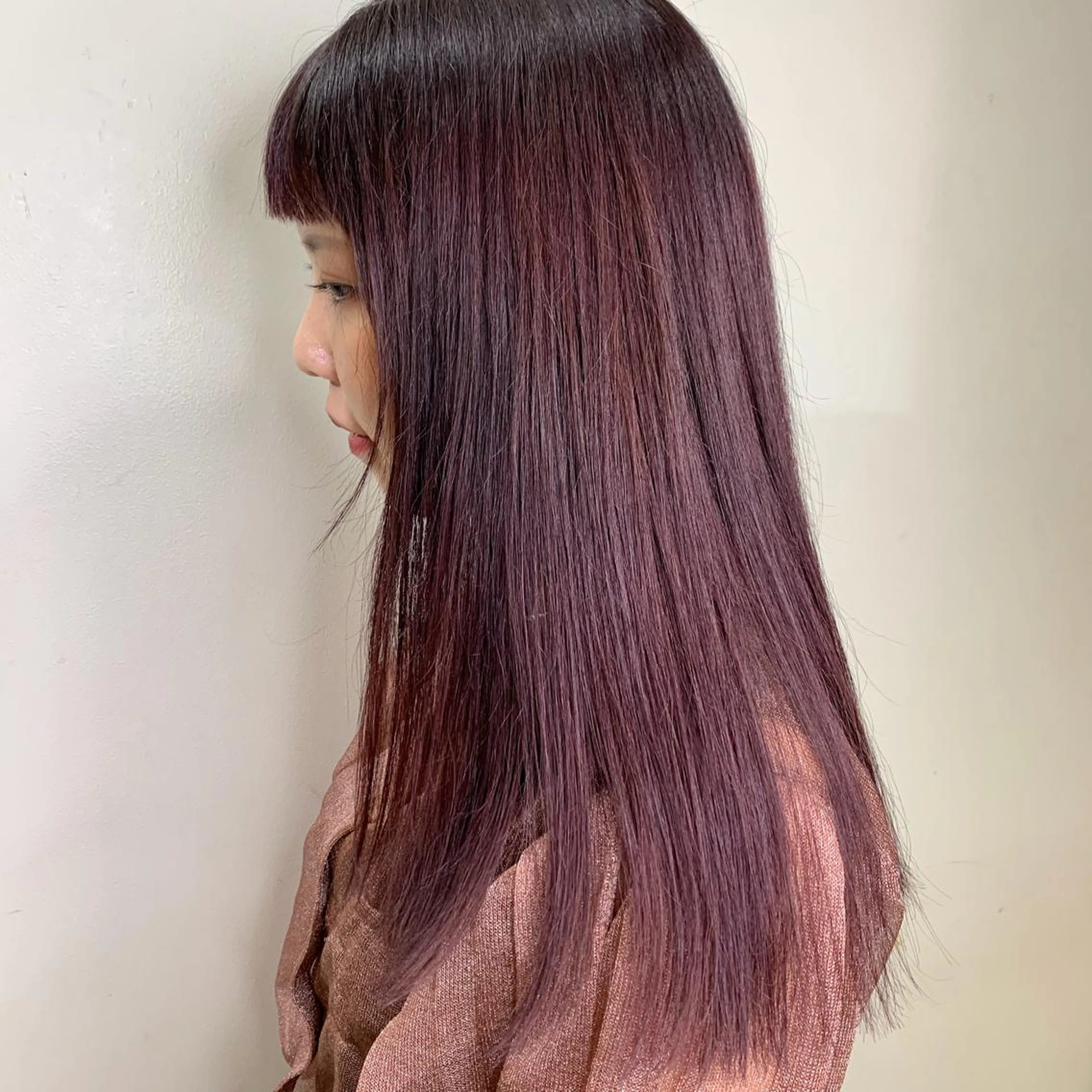 ロング カラー viewstokyo所属・mana 暖色カラーカットのヘアスタイル