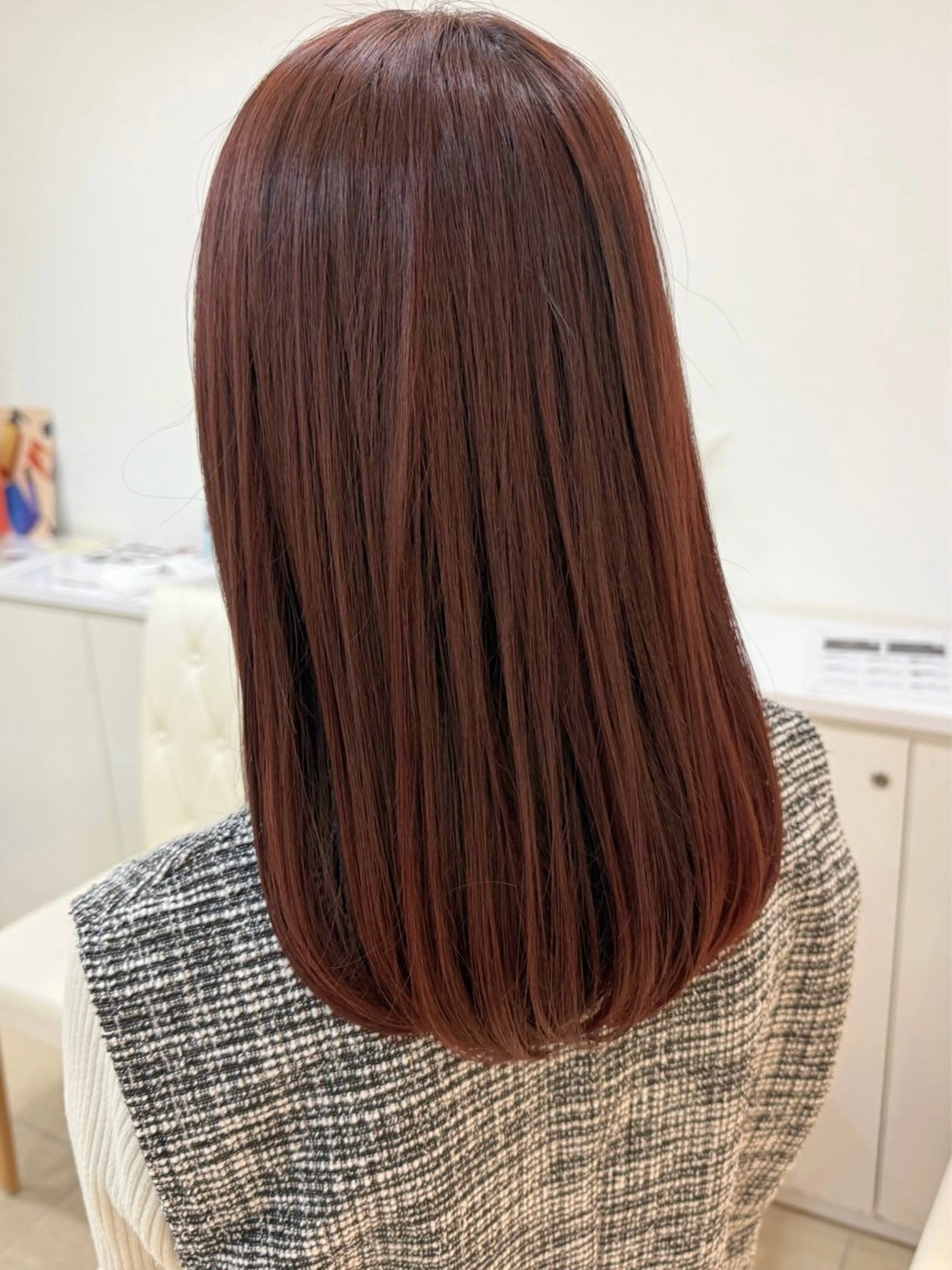 セミロング カラー ブリーチ ブリーチなしカラー ピンクカラー カット ヘアカラー トリートメント 髪質改善縮毛矯正 💎TOMOのヘアスタイル