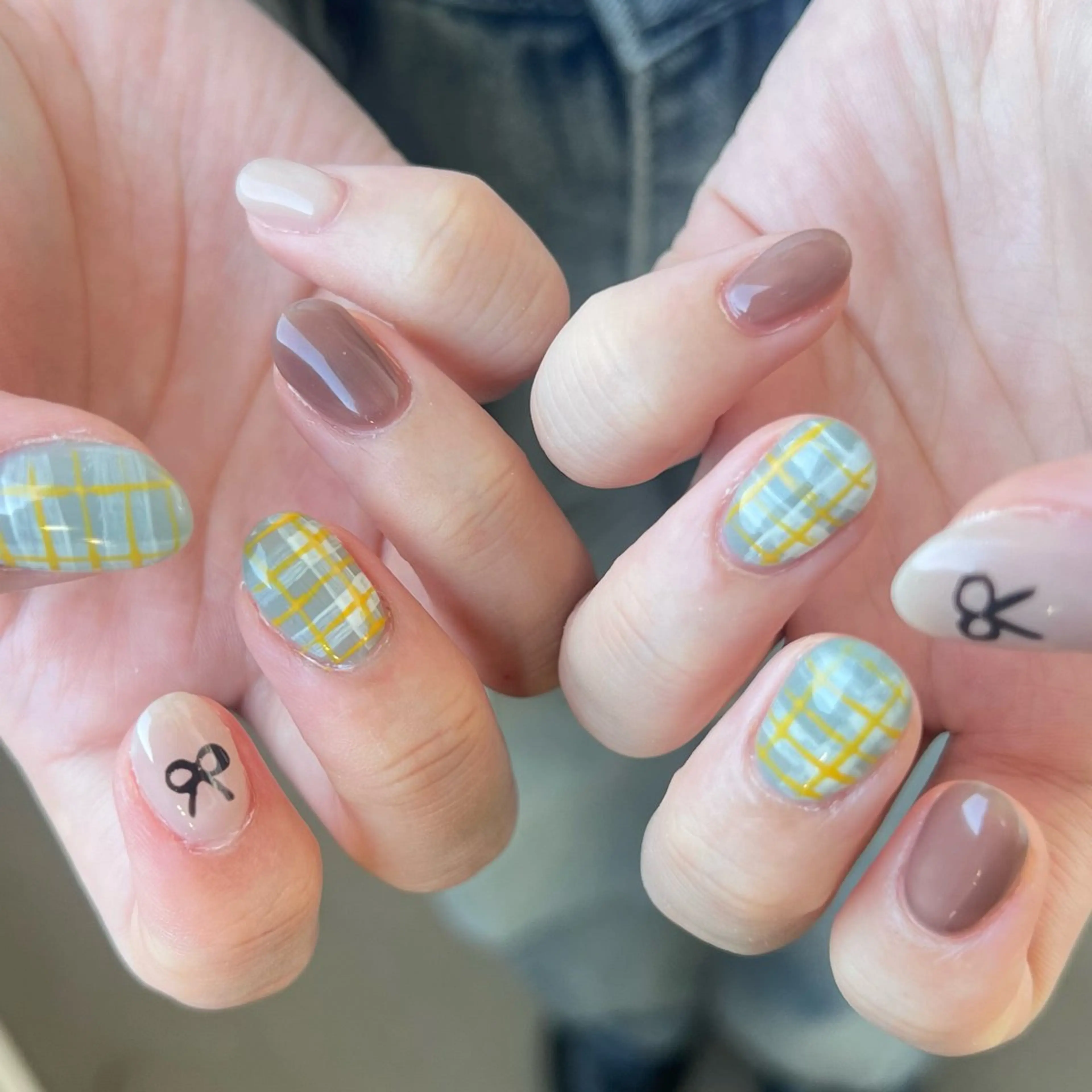 ネイル ハンドネイル m.nail/ 🐄💛🧡❤️のネイルデザイン