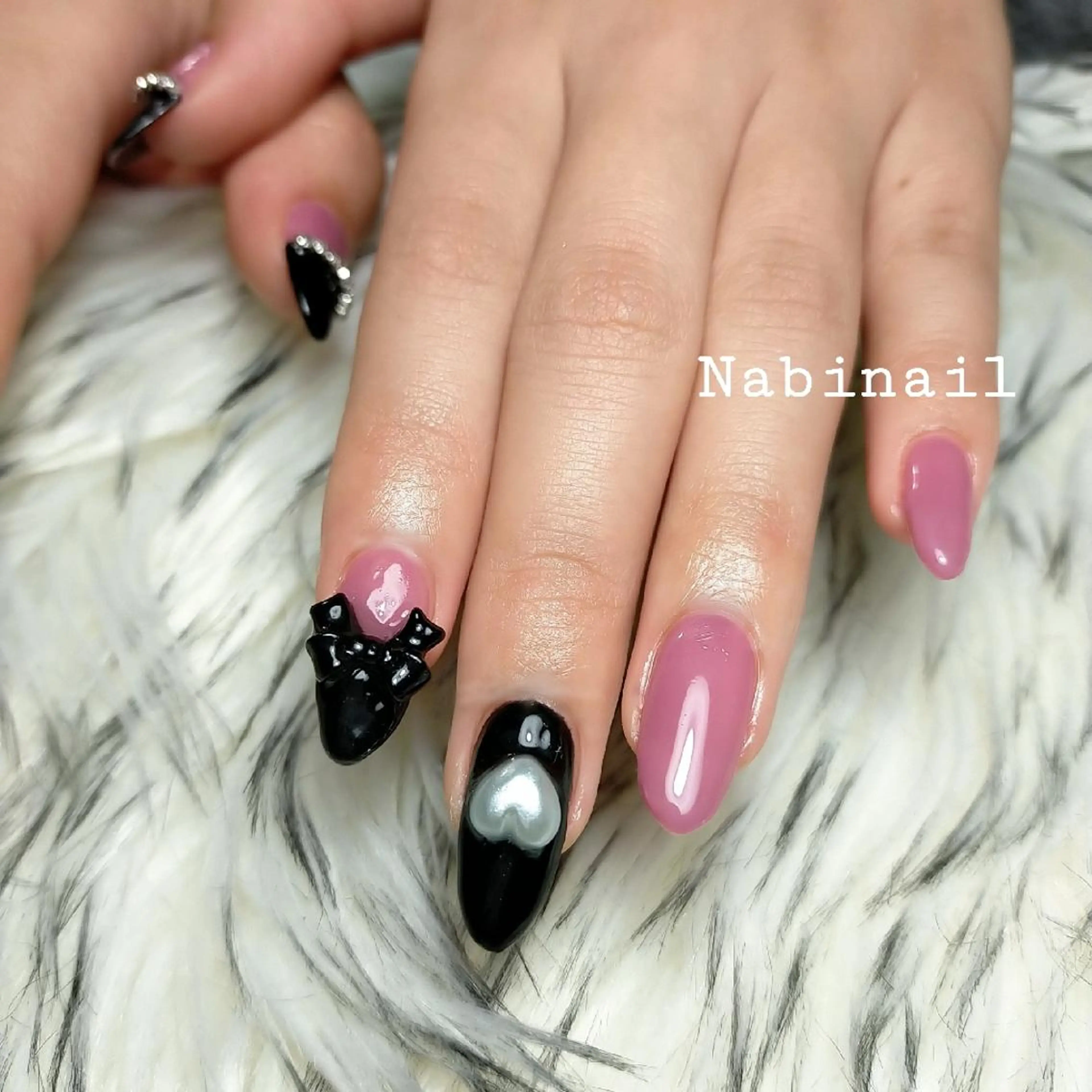ネイル ピンク 西日暮里 Nabinailのネイルデザイン
