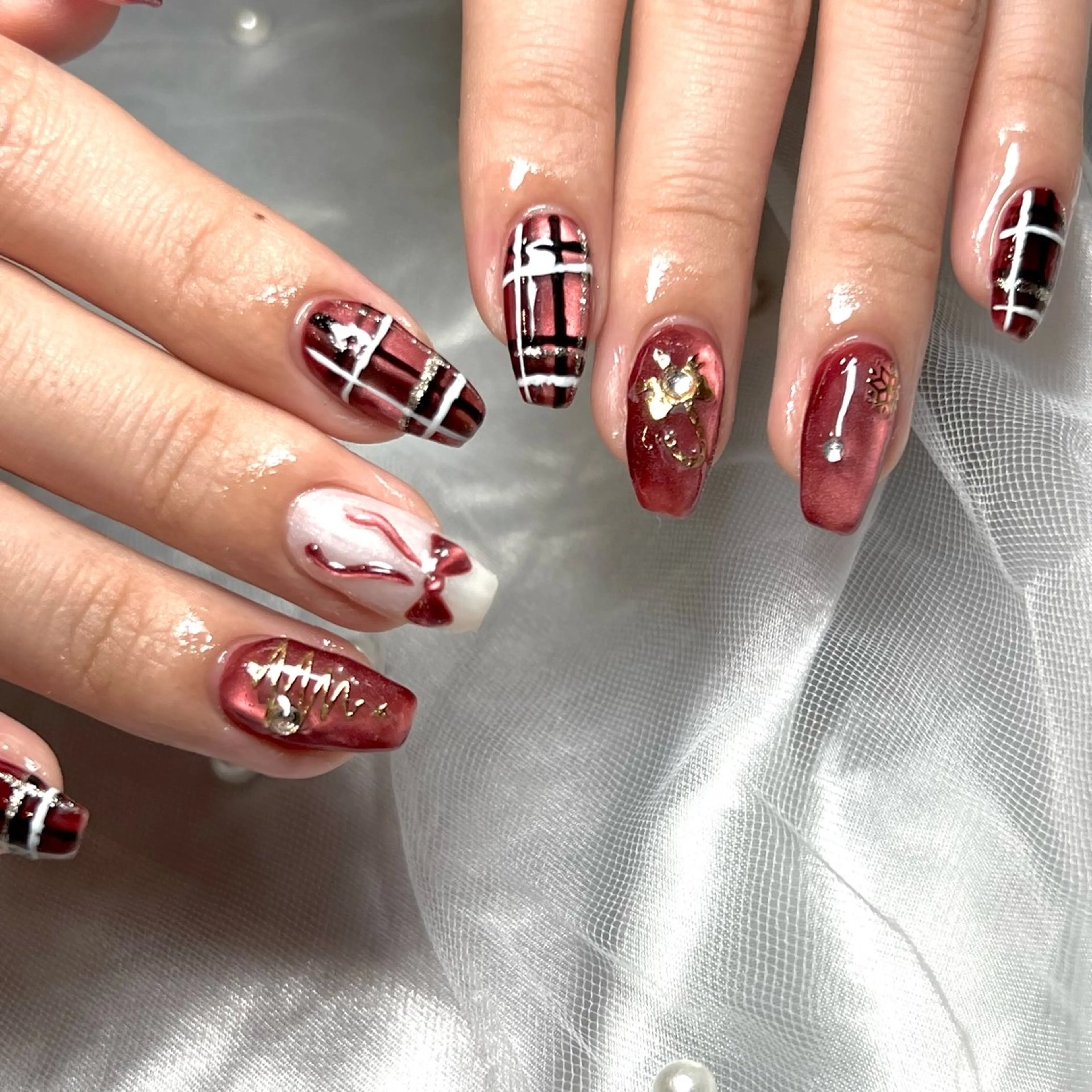 ネイル ハンドネイル E nail 風羽のネイルデザイン