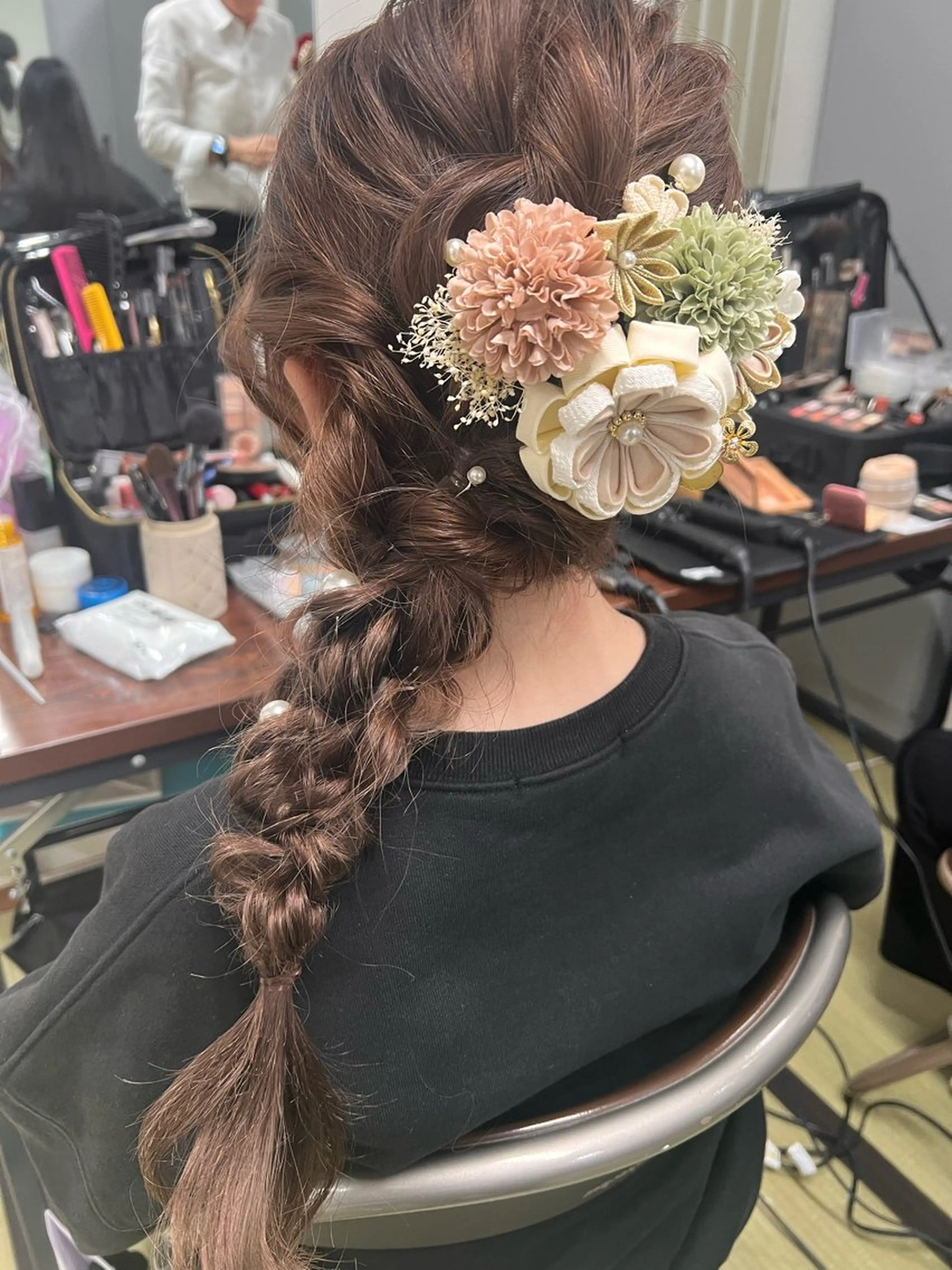 ロング ヘアアレンジ 成人式 ヘアセット 💎透明感カラー/ 韓国ヘア💎KANAのヘアスタイル