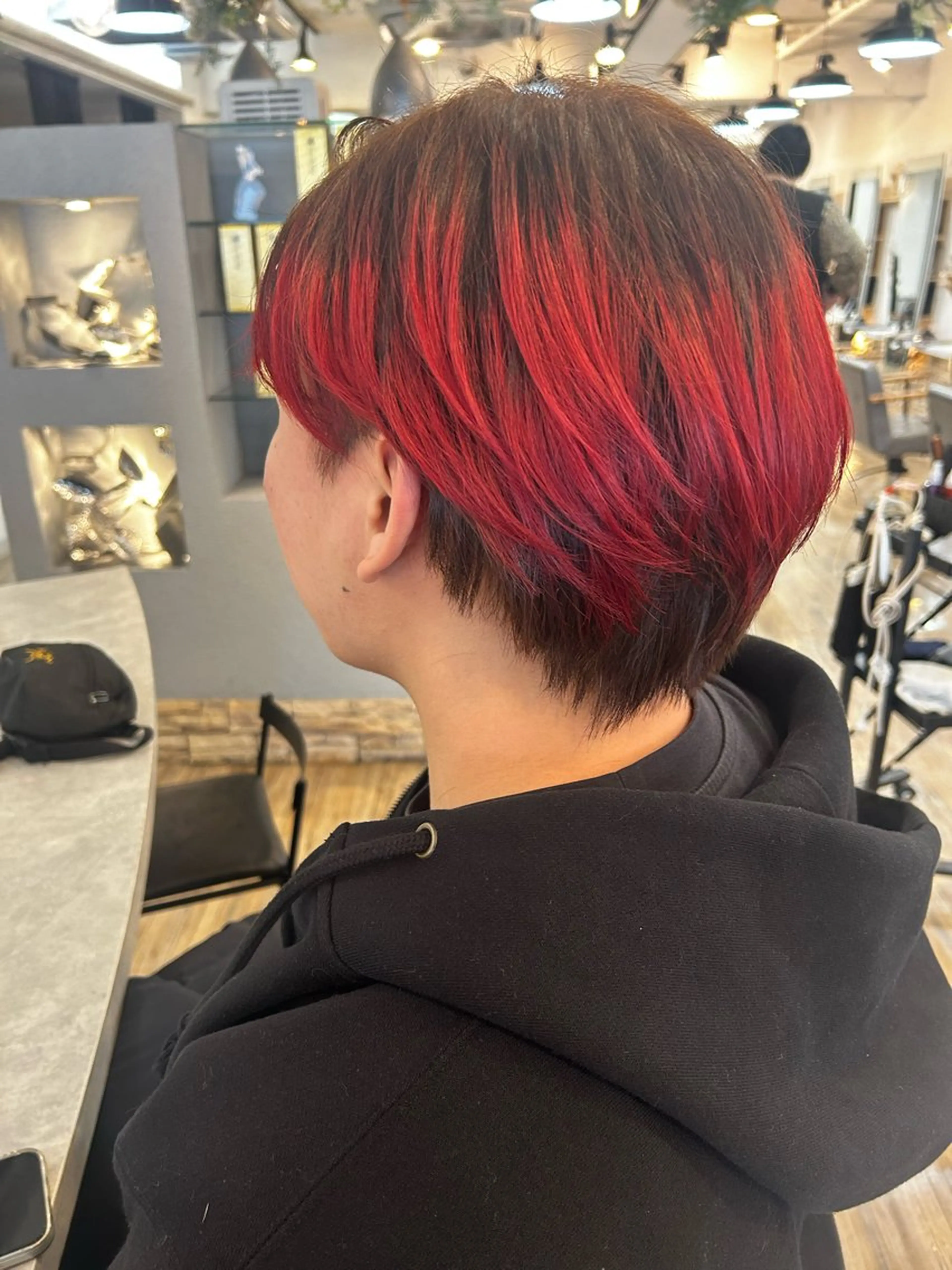 ショート カラー メンズ ミナミ🩰デサインカ ラー♡ヘアセットのヘアスタイル
