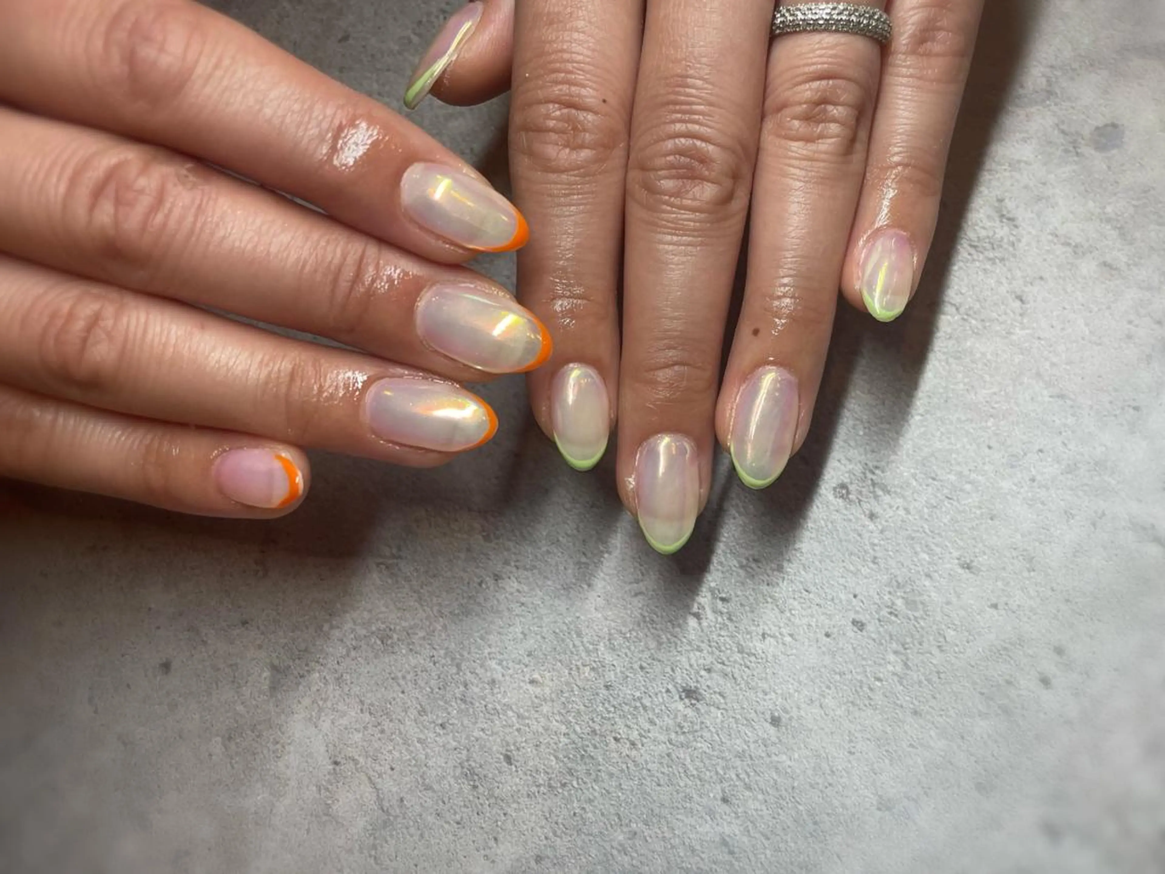 ネイル オーロラネイル Nail room 【Mente】のネイルデザイン