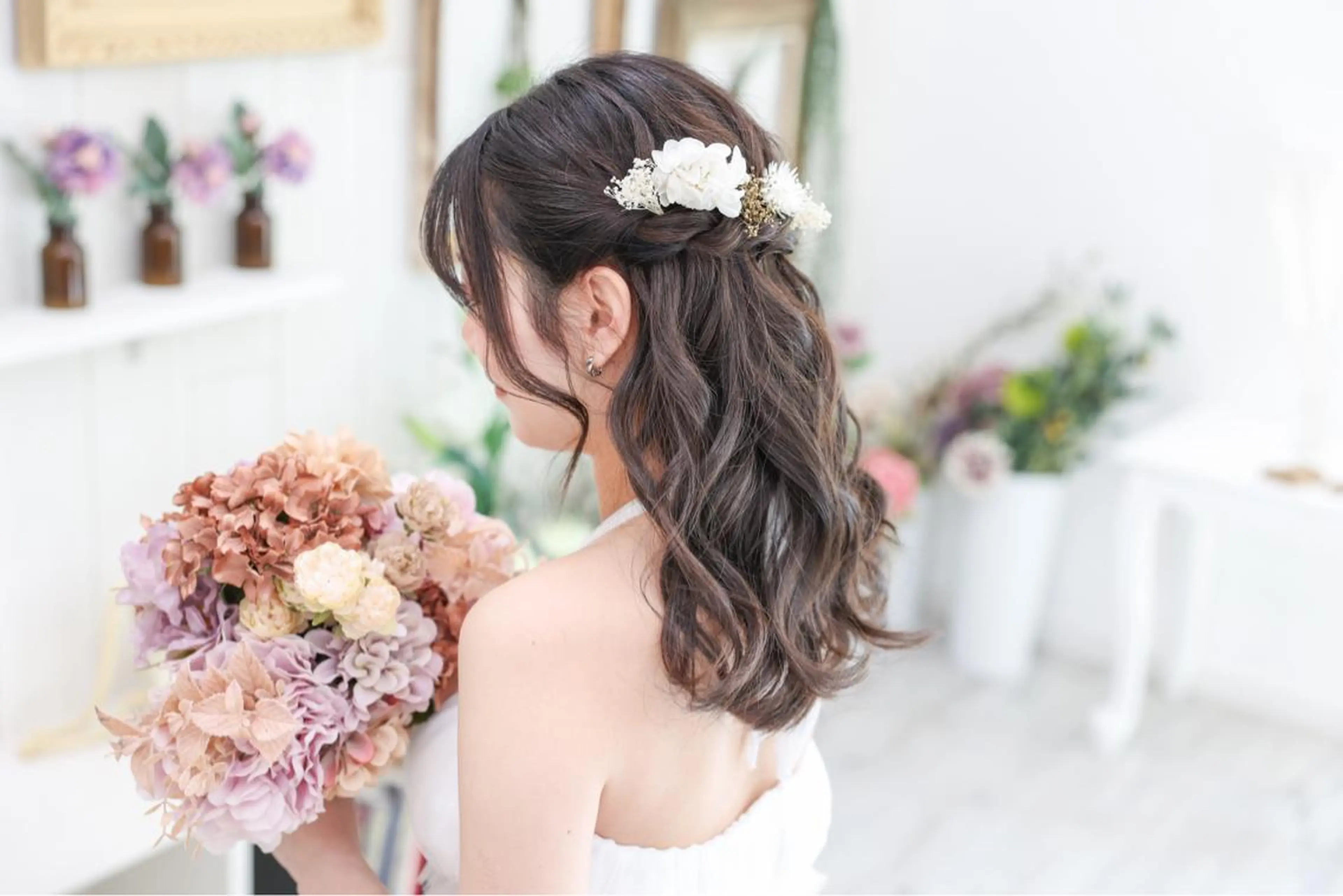 セミロング ヘアアレンジ ハーフアップ Studio taloのヘアスタイル