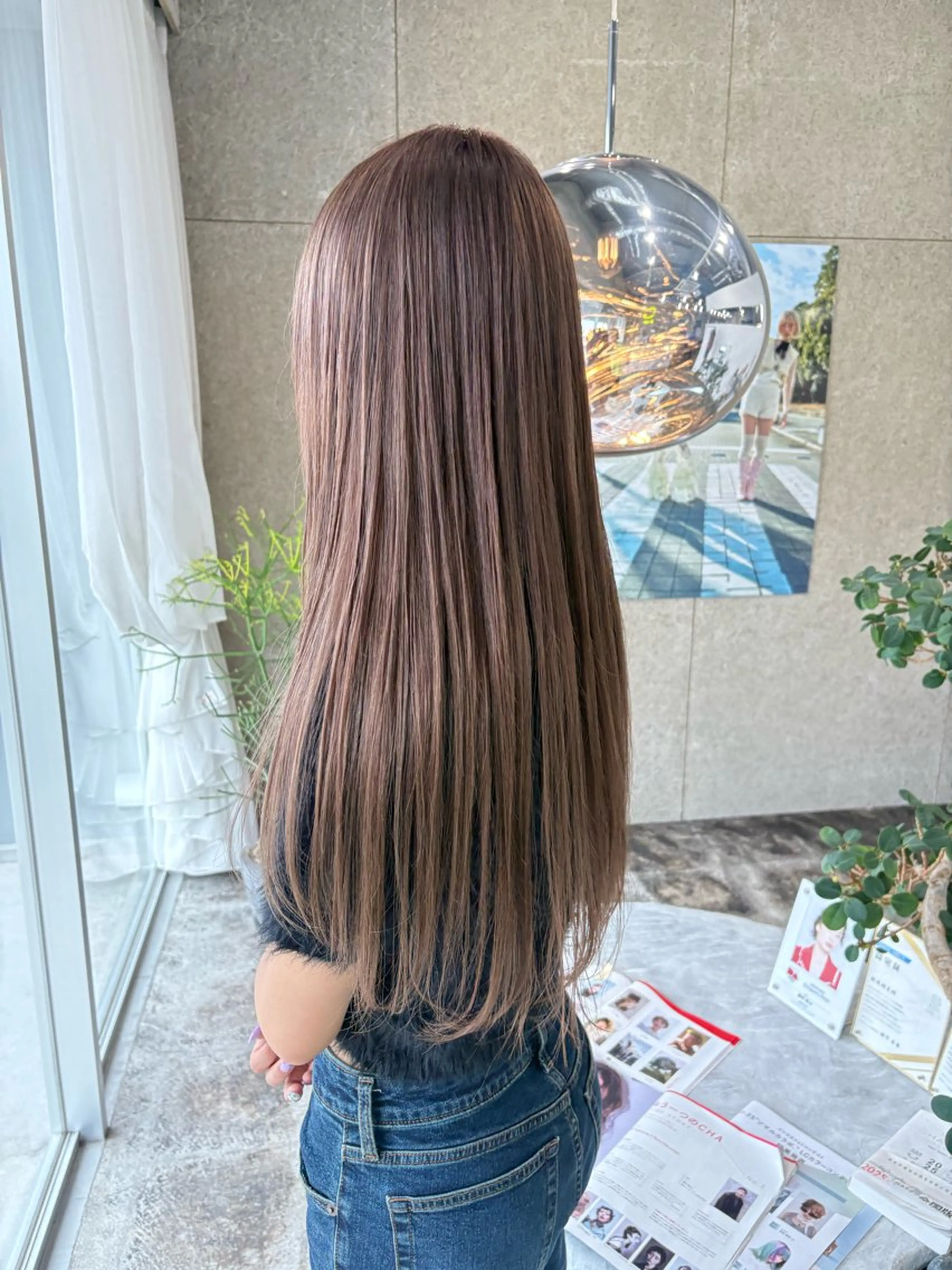 カラー ブリーチ ブラウンカラー ヘアカラー トリートメント KUBO HADUKIのヘアスタイル