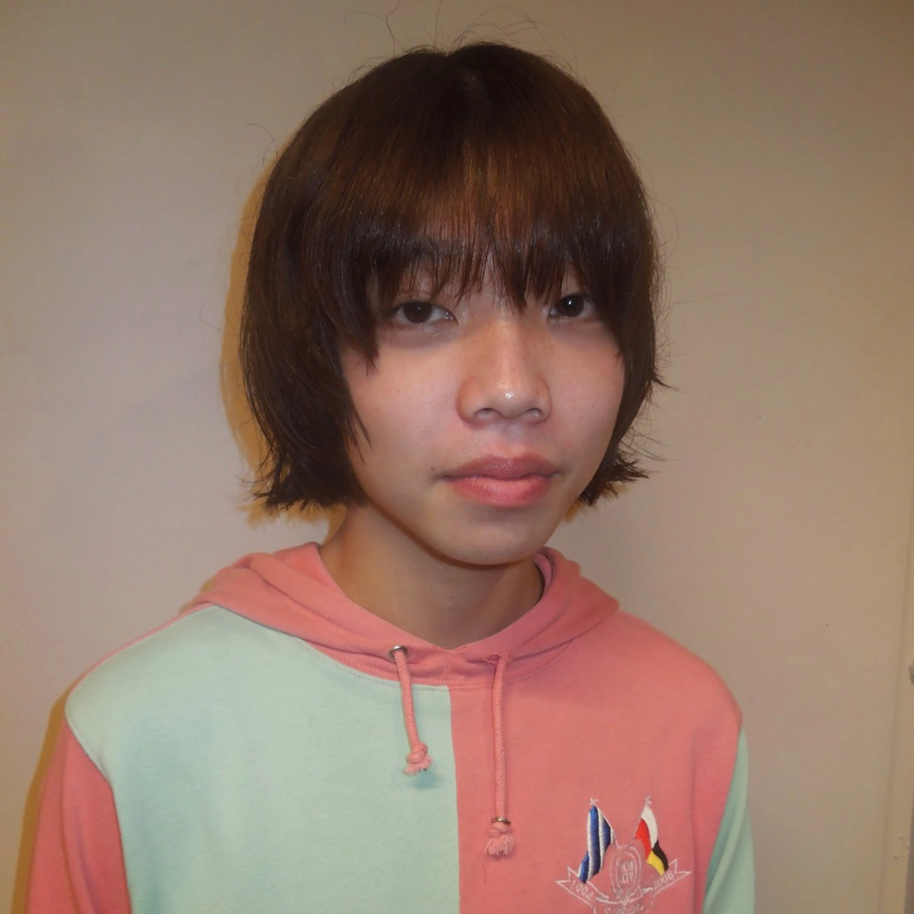 ミディアム カラー ボブ レイヤーカット タマキ/似合わせ カット/Wカラーのヘアスタイル