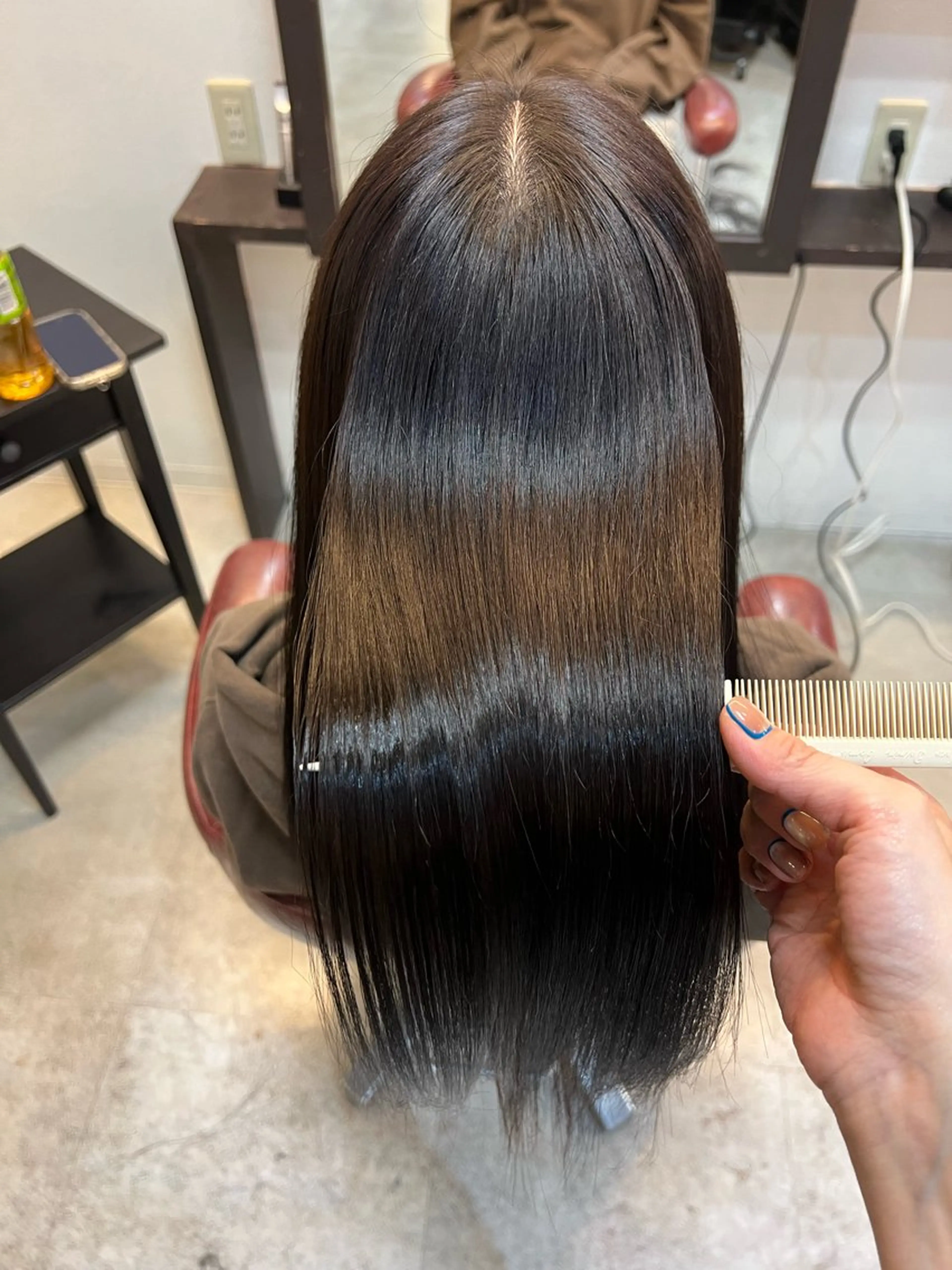 ロング カラー アッシュ アッシュグレー アッシュグレージュ グレージュ 吉岡 なみのヘアスタイル