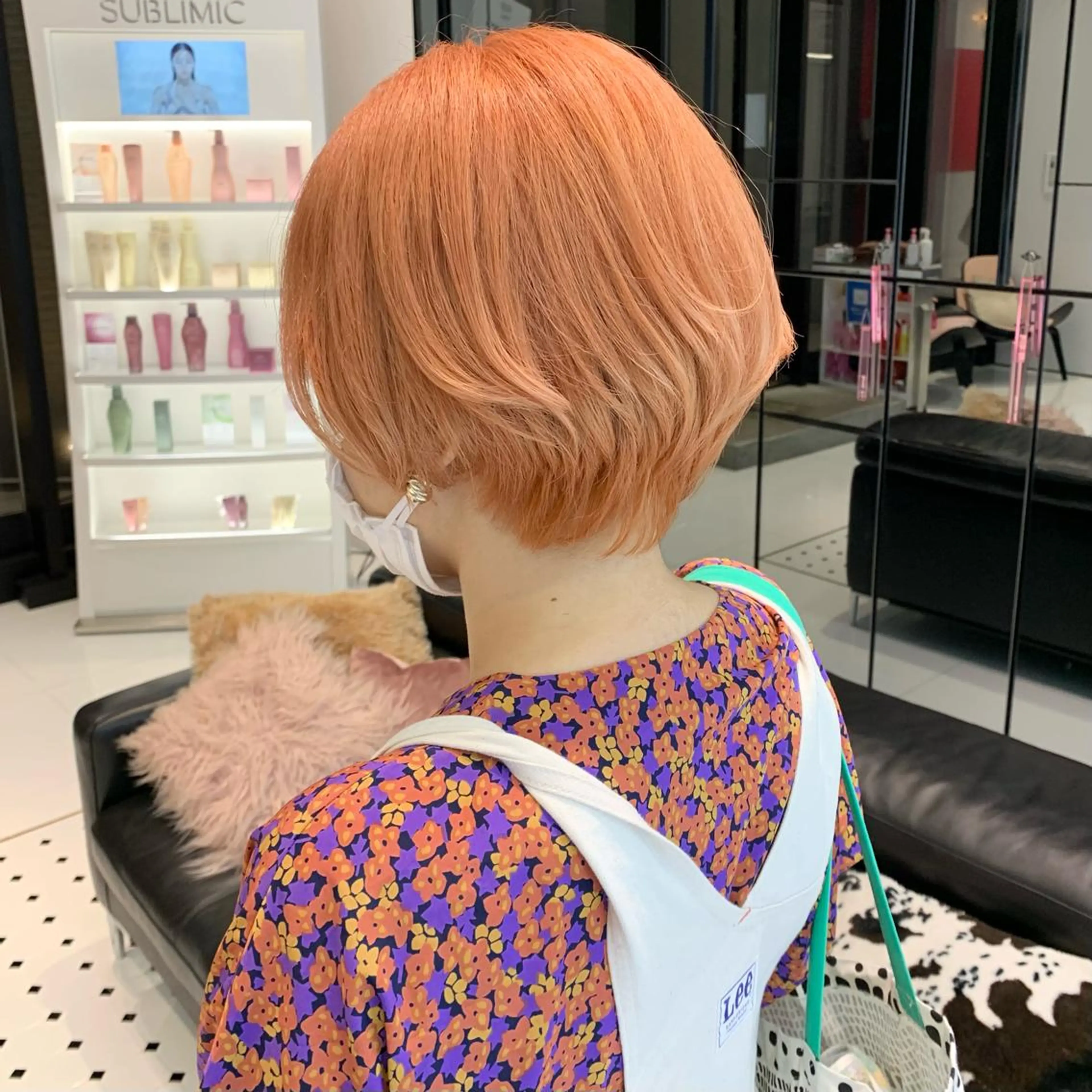 ショート カラー オレンジ カット ヘアカラー ハッシュカット/ハイ トーン/MANAMIのヘアスタイル