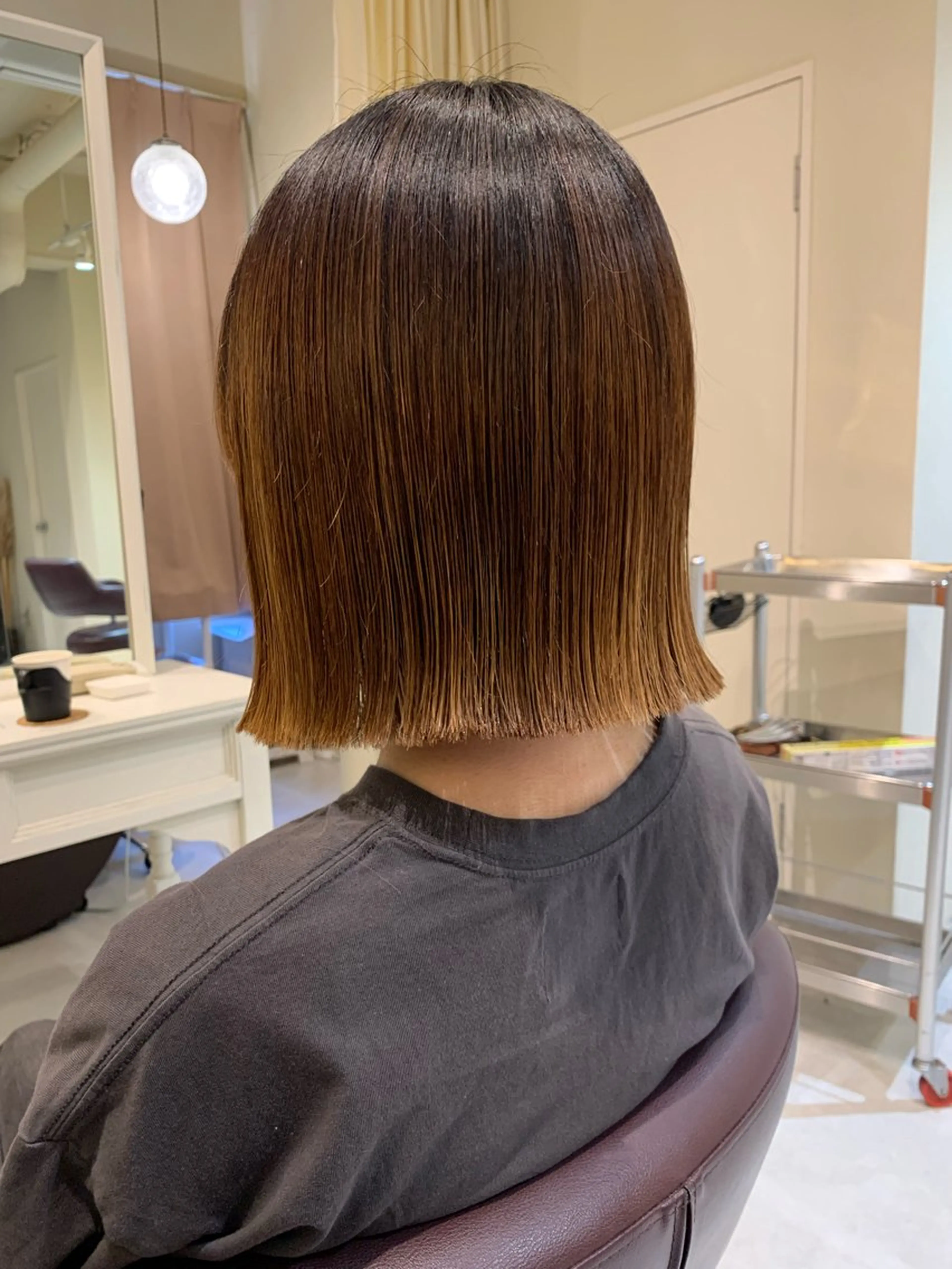 ミディアム ボブ 縮毛矯正 トリートメント mulum hair dressing salon所属・yuuki🌷名古屋 栄　ボブ/カラーのヘアスタイル