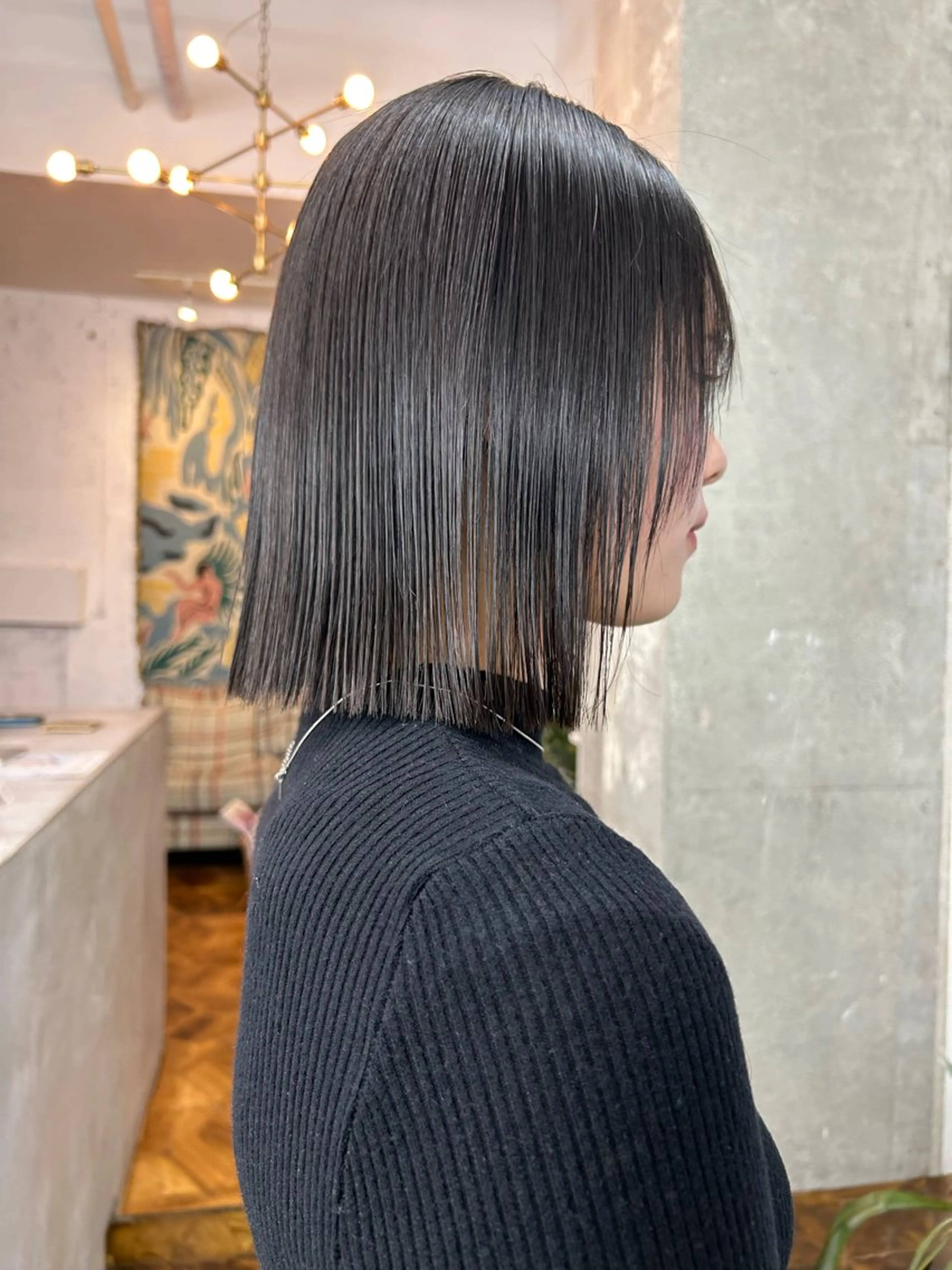 ミディアム 縮毛矯正 🫧透明感カラー🫧 ハシモトタケルのヘアスタイル