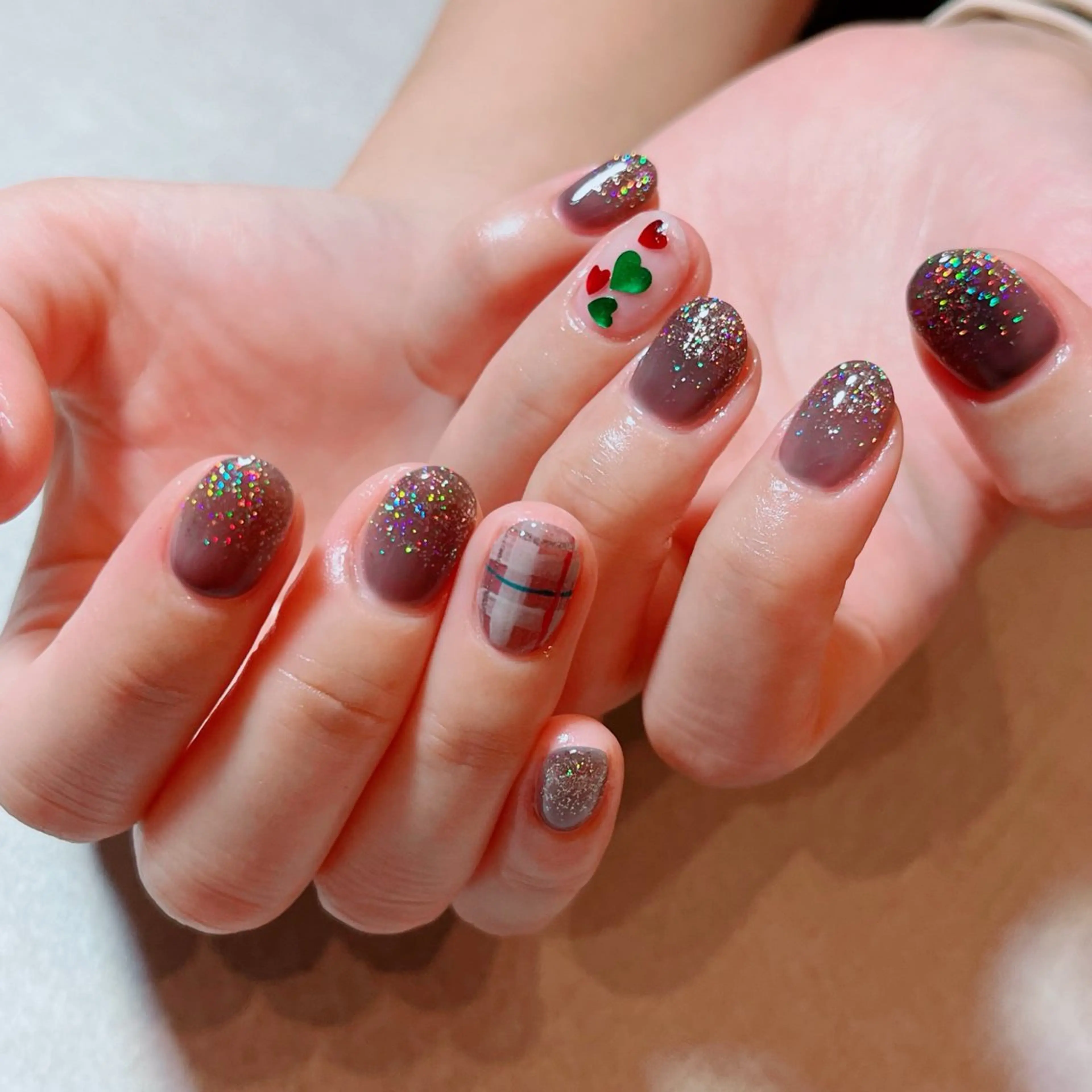 ネイル アートネイル 冬ネイル クリスマス ハンドネイル ruirui.naildesign所属・RUI ☆のネイルデザイン