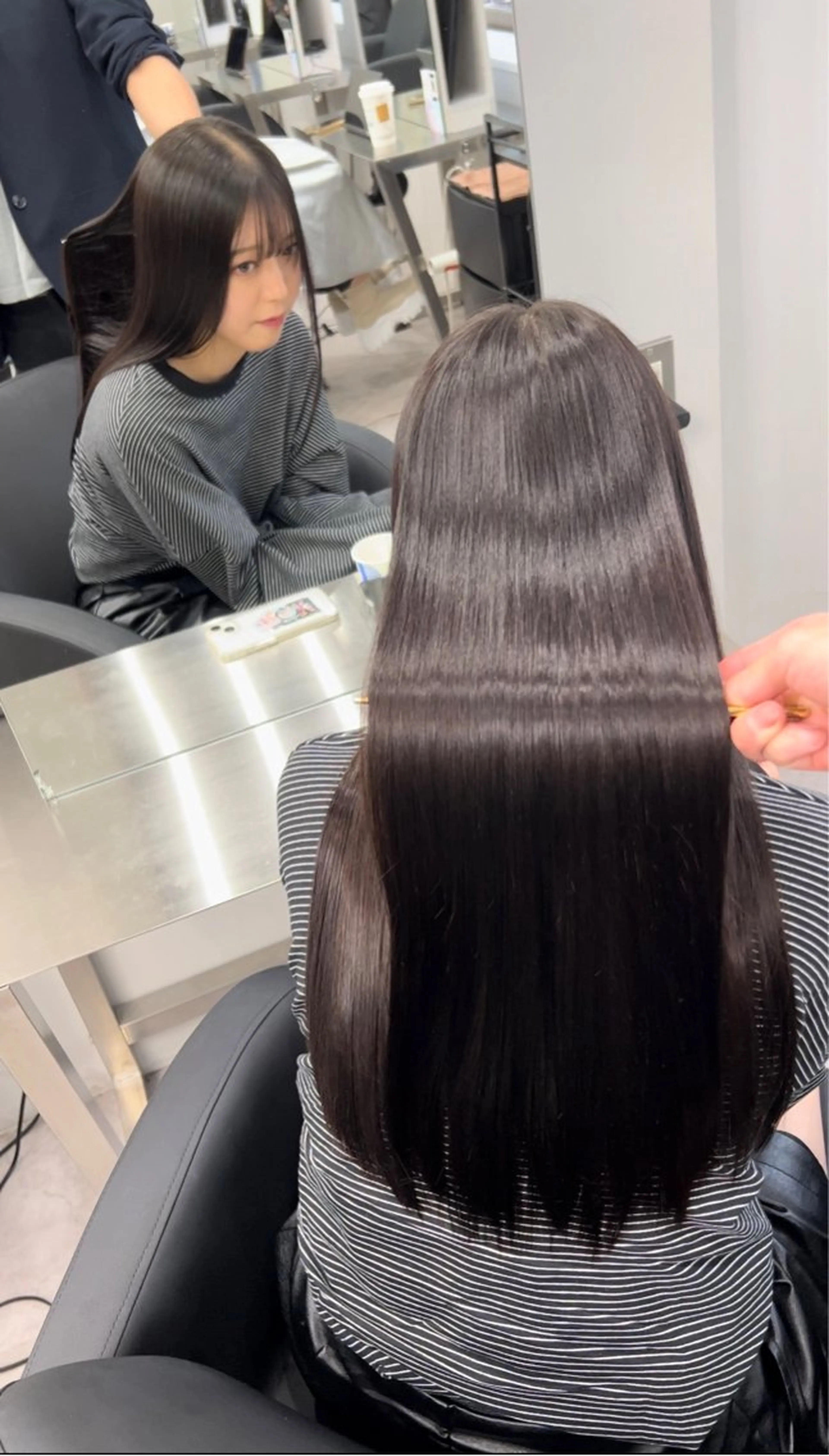 ロング 髪質改善 縮毛矯正 トリートメント 🫧髪質改善 講師🫧🍎幹細胞のヘアスタイル