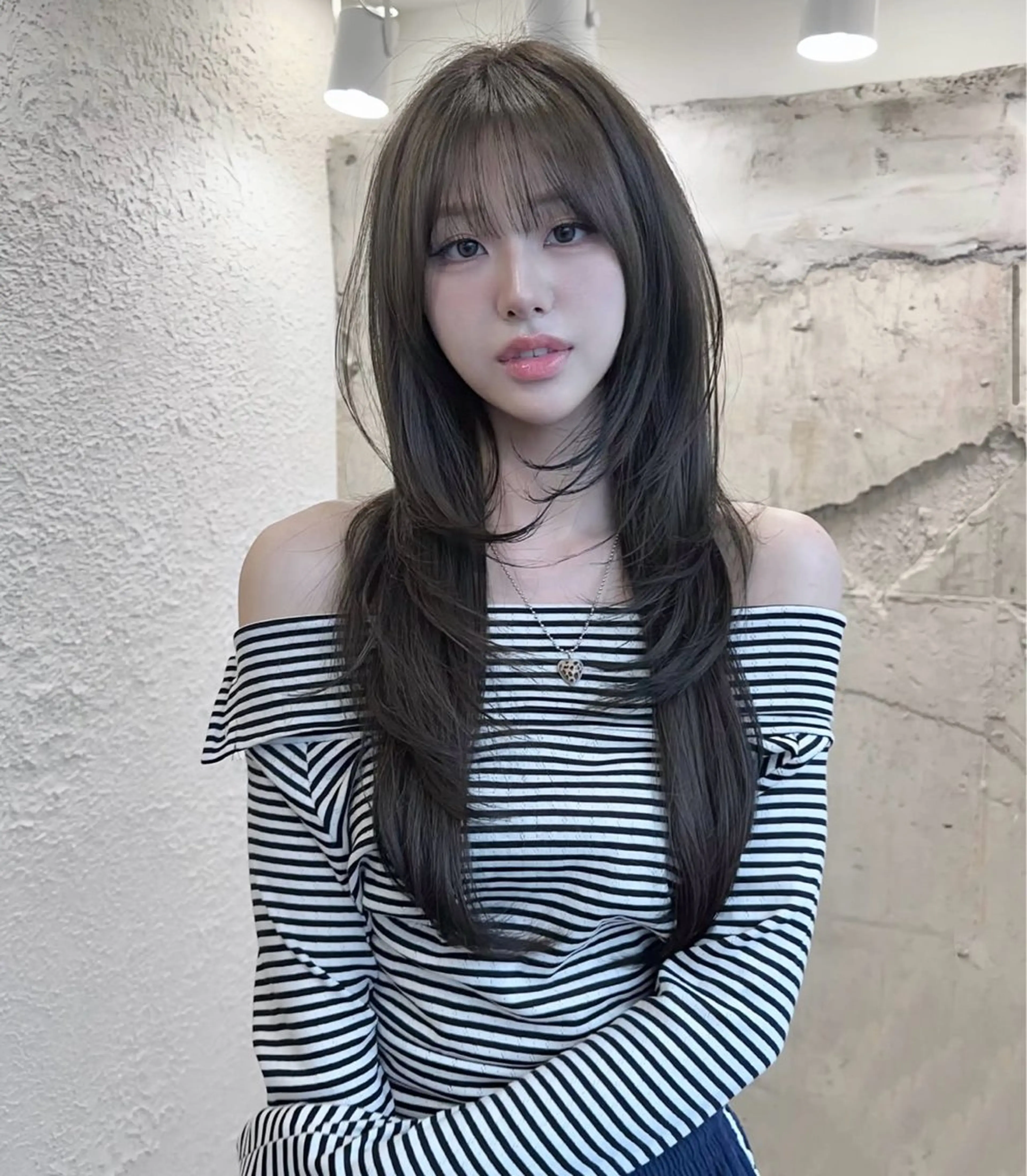 ロング カット ヘアカラー トリートメント salowin 原宿 aroa所属・韓国ヘア／縮毛矯正／ ハッシュカット/金野のヘアスタイル